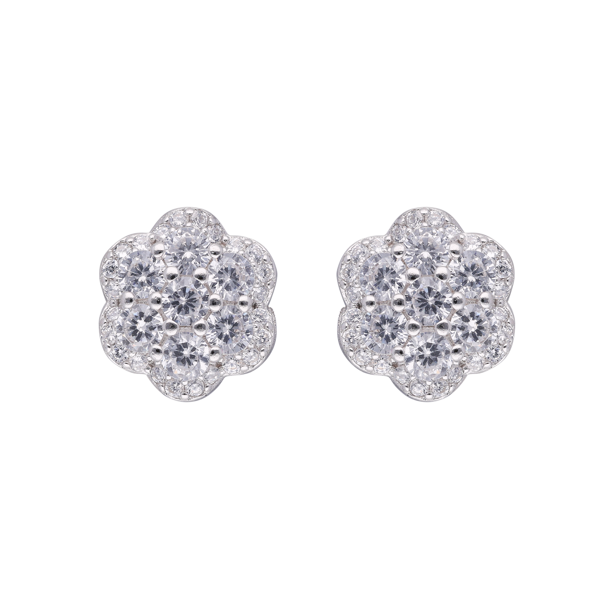 "Floral Whispers: Sterling Silver Flower Stud Earrings" | SKU: 0003115022, 0019258157, 0002984032, 0019258478, 0003115107 - crash.club by CKC