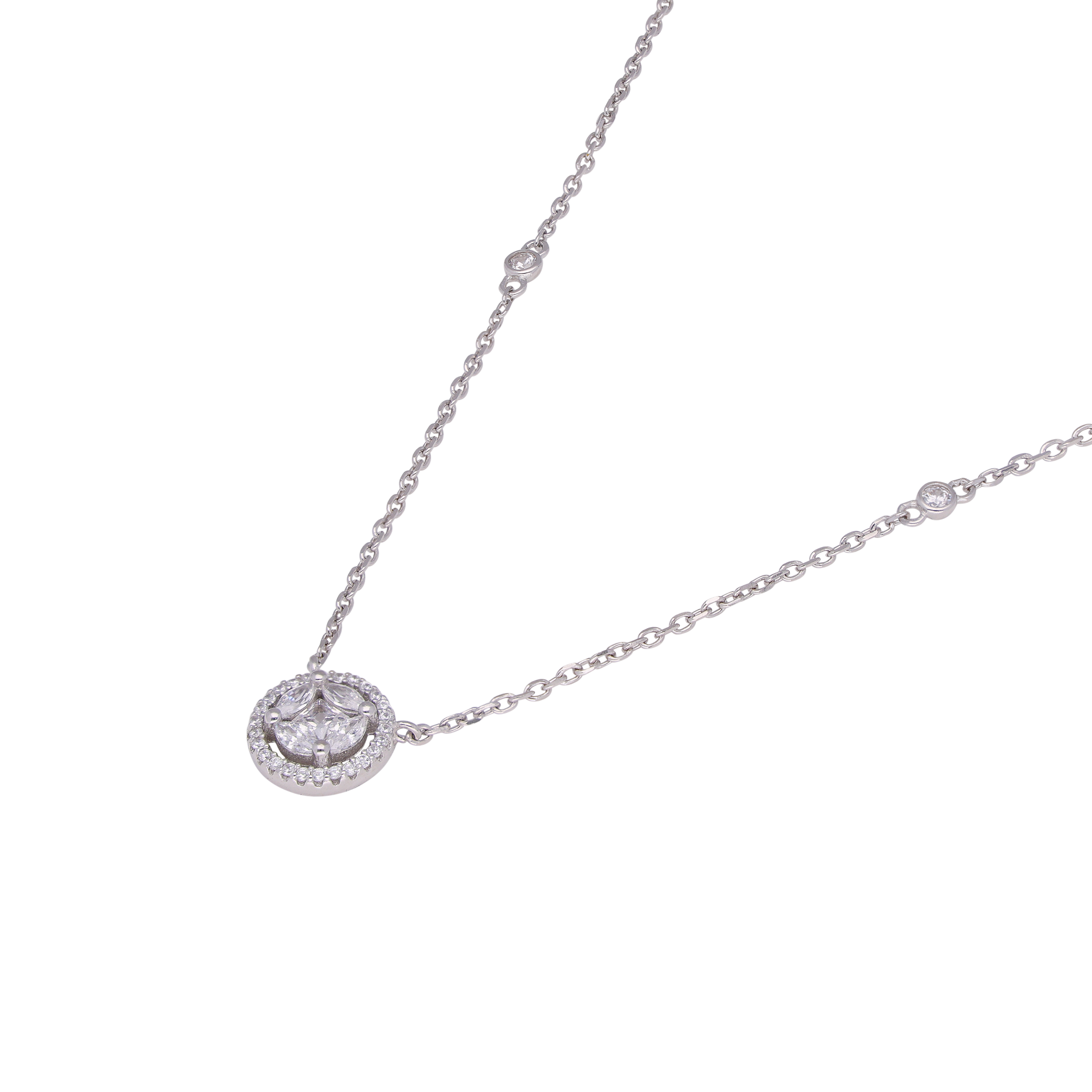 Radiant Orbit: Sterling Silver Round Pendant Chain | SKU: 0002984131, 0002983936, 0020325664 - crash.club by CKC