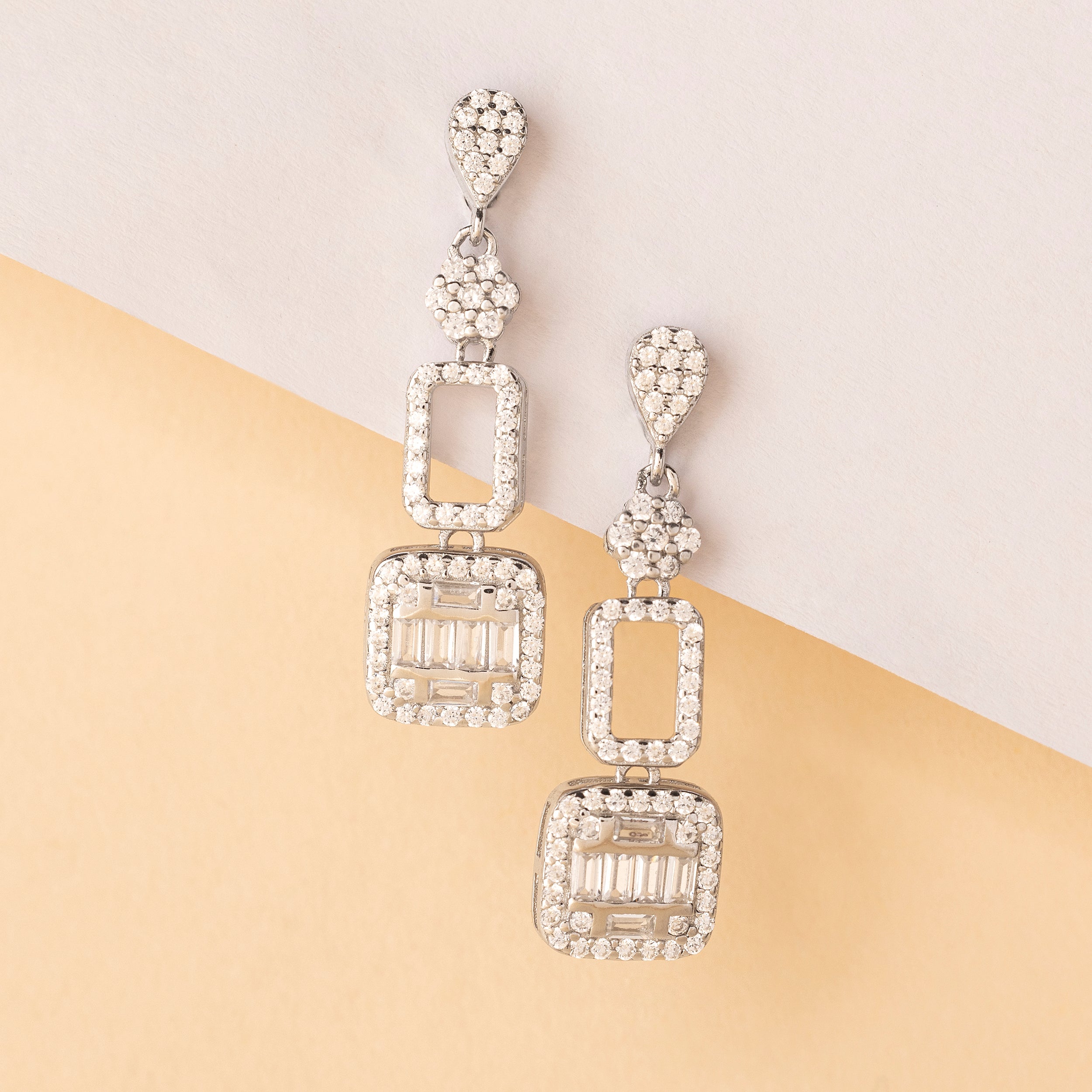 Designer Silver Royal Drop Earrings | SKU: 0019281155, 0019281209, 0019280943, 0019280936 - crash.club by CKC