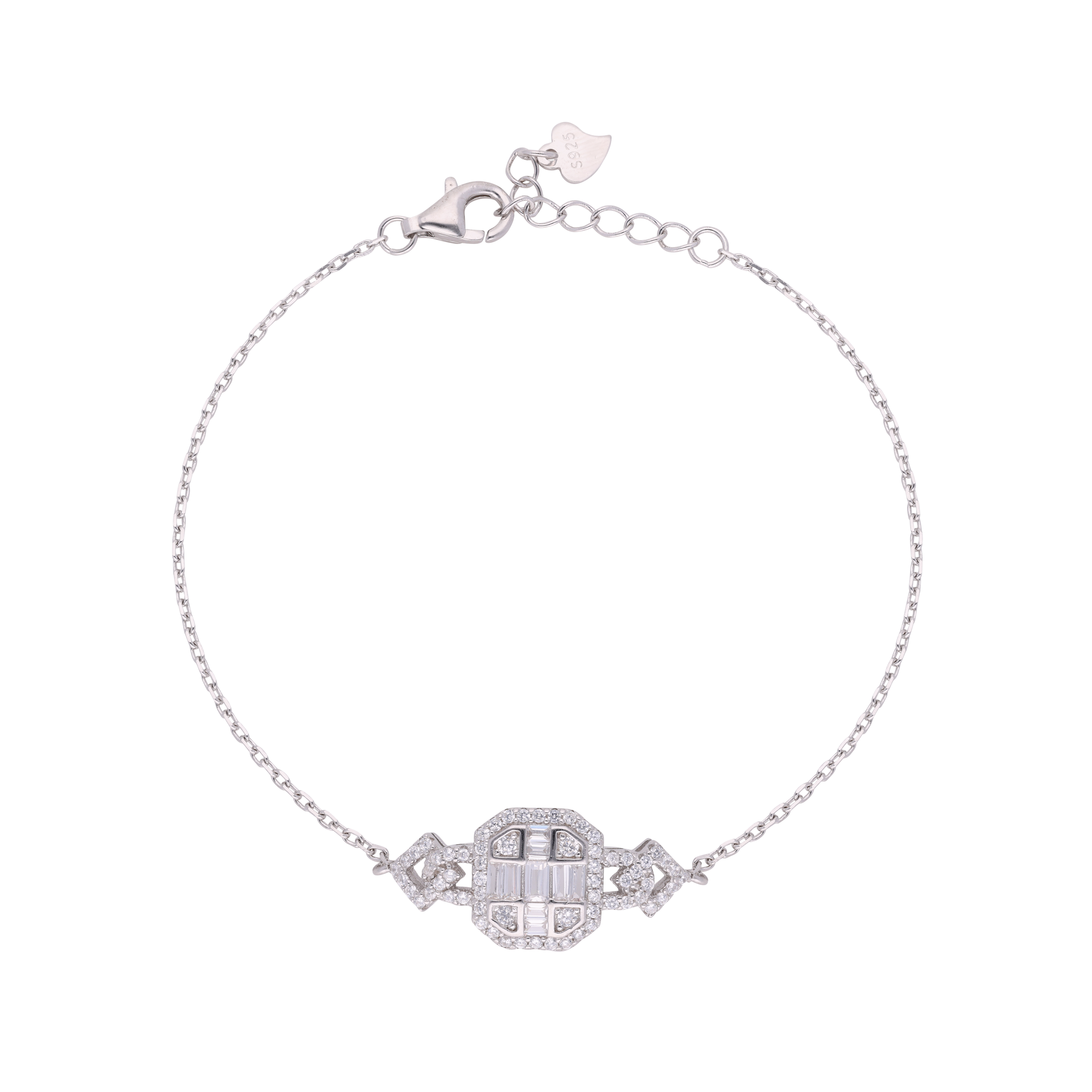 Radiant Charm Sterling Silver Bracelet | SKU: 0002984292, 0019287690 - crash.club by CKC