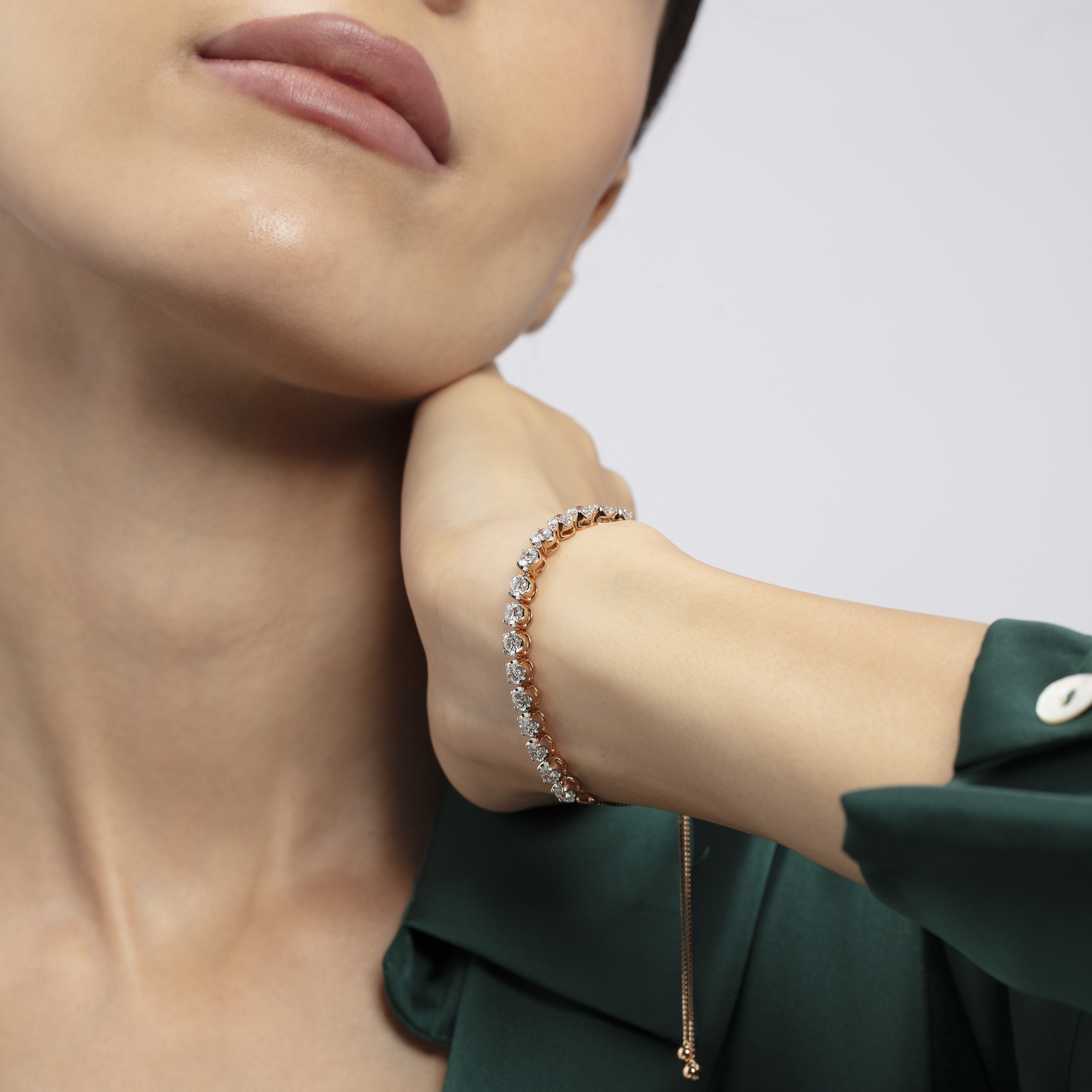Round Brilliant 3.65 Carat Lab Grown Diamond Bracelet | SKU: 0019325514