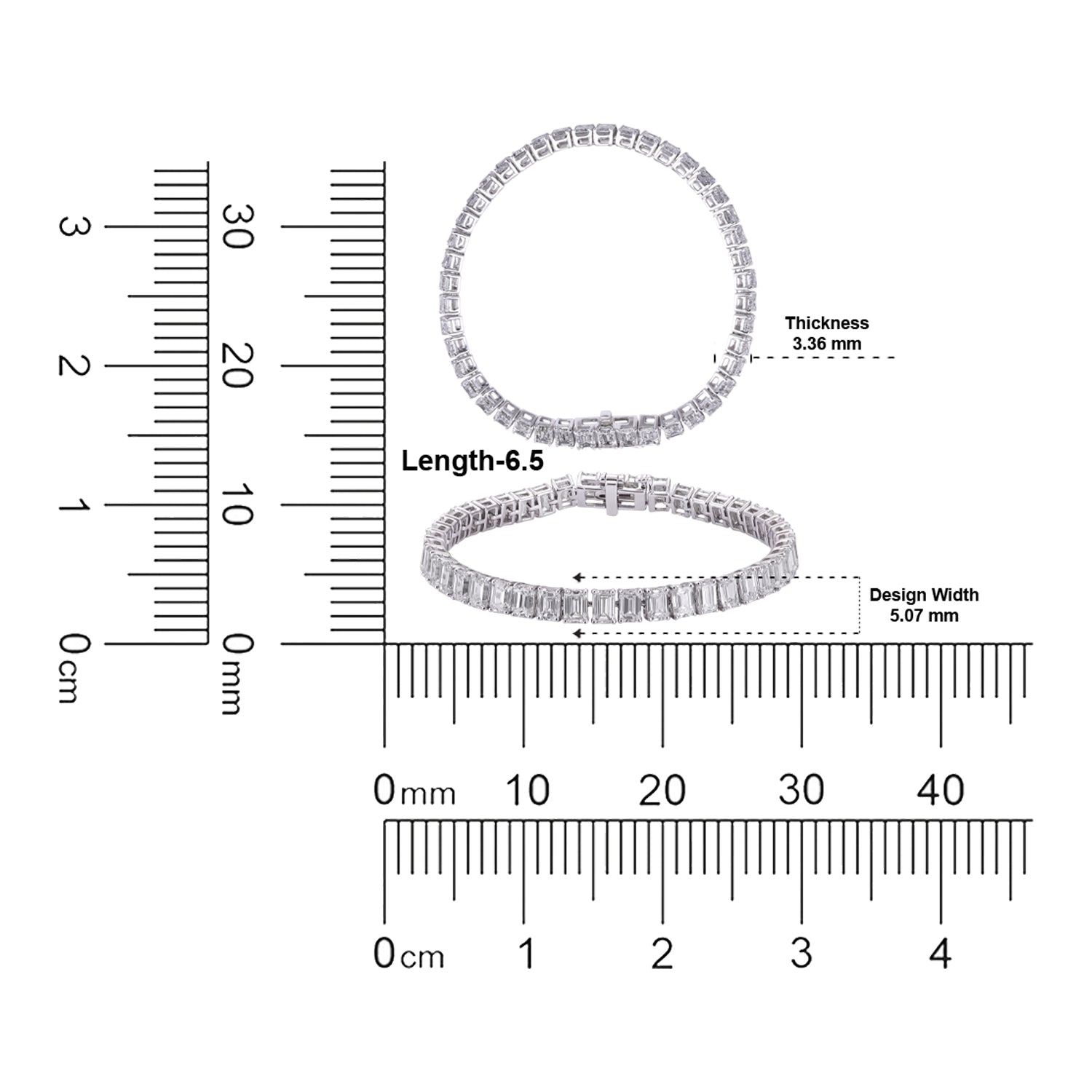 Emerald Cut 14.09 Carat Lab Grown Diamond Bracelet | SKU: 0019325538