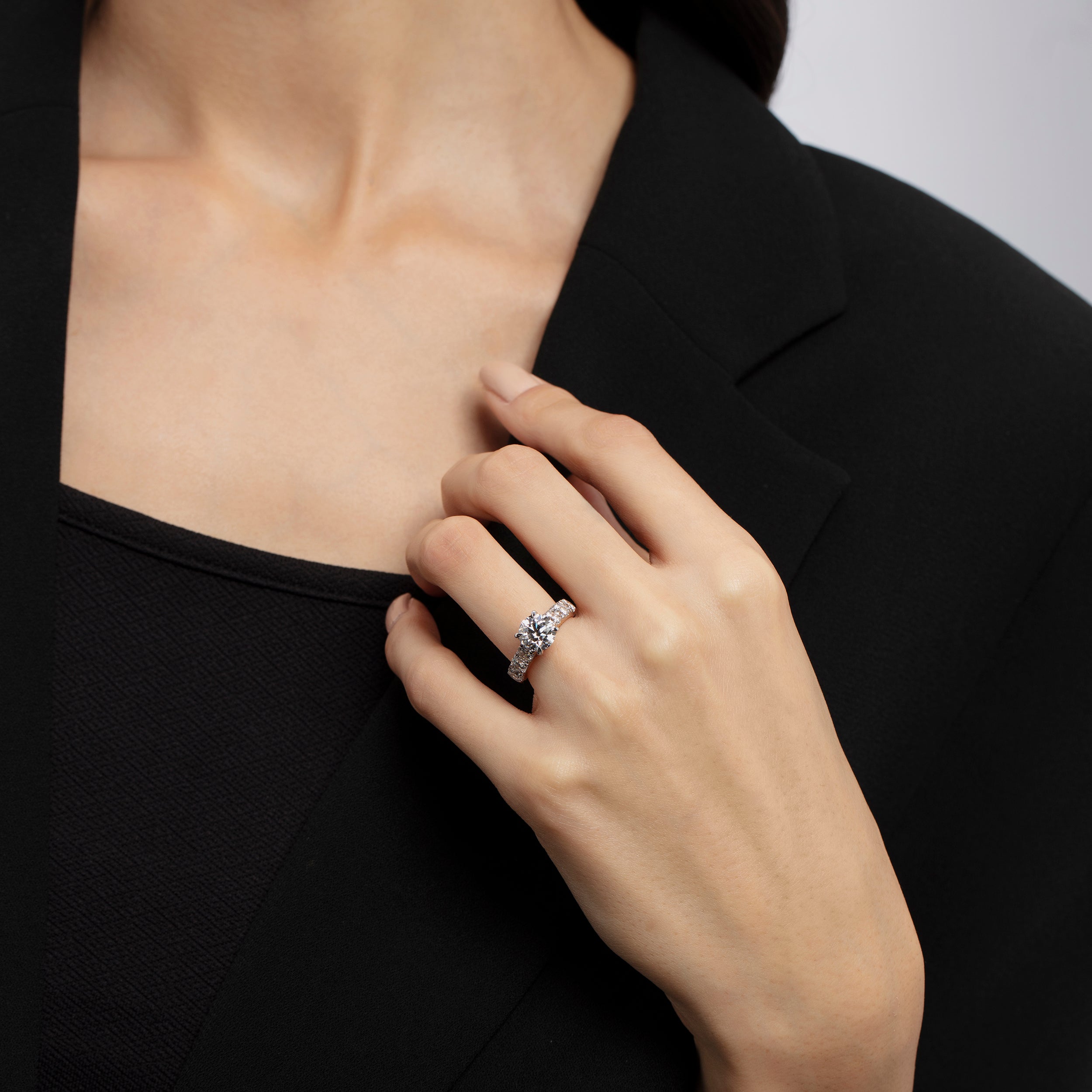 Round Brillant 2.08 Carat & 1.41 Carat Lab Grown Diamond Designer Ring | SKU: 0019340708