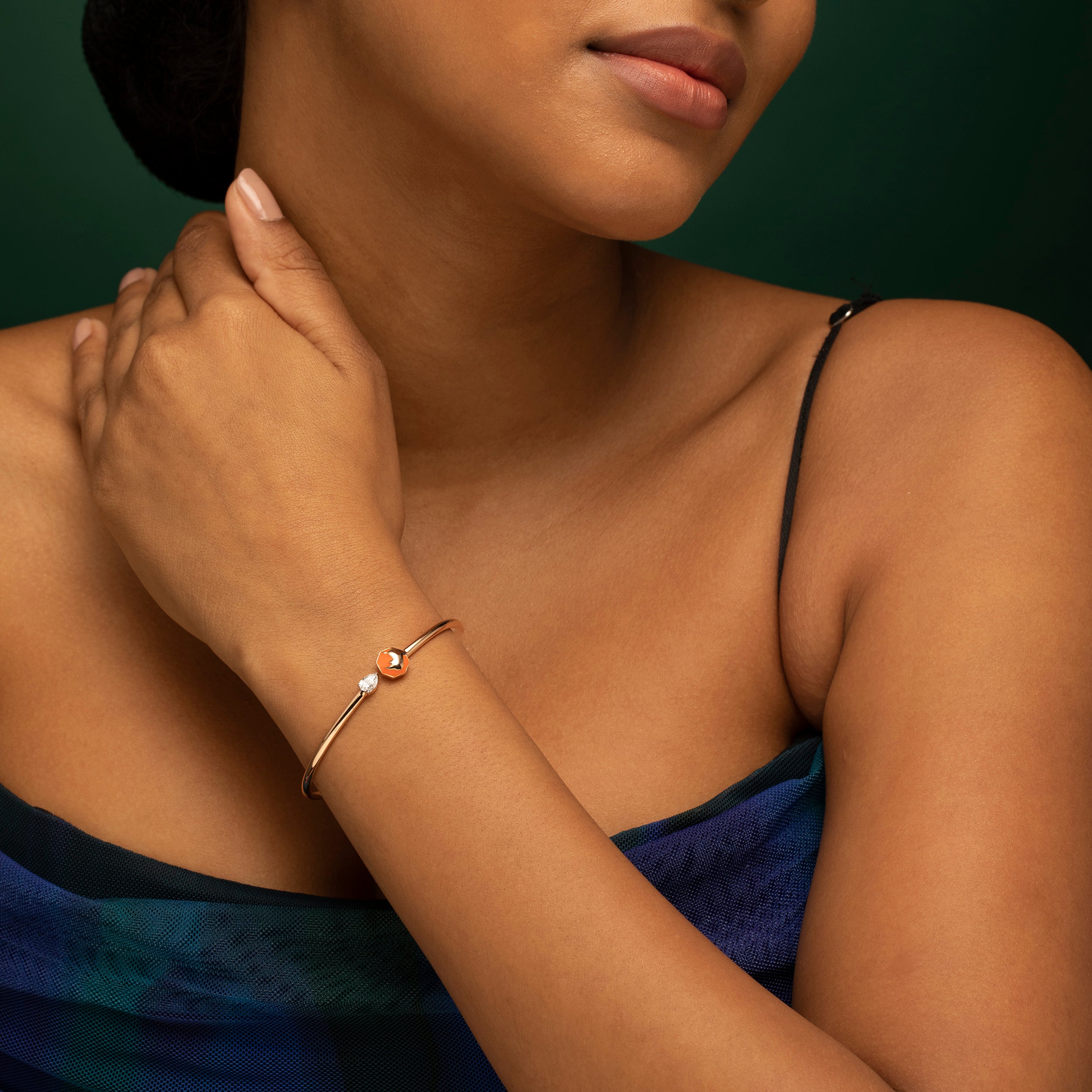 Pear Cut 0.310 Carat Rhino Horn Motif Lab Grown Diamond Bracelet | SKU: 0019377230