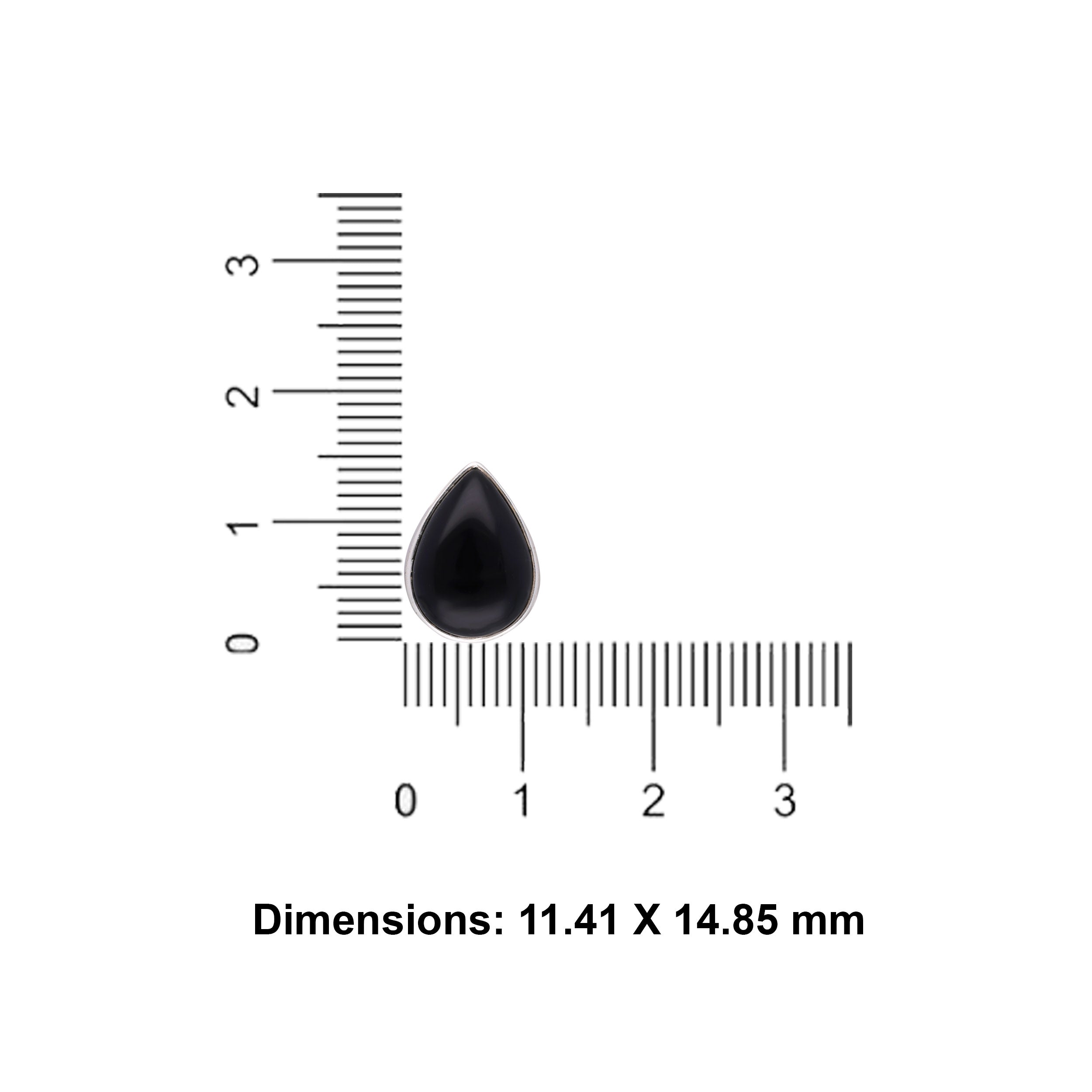 Sophisticated Black Teardrop Silver Tops | SKU: 0019586137, 0019586038, 0019585994, 0019586021, 0019585987