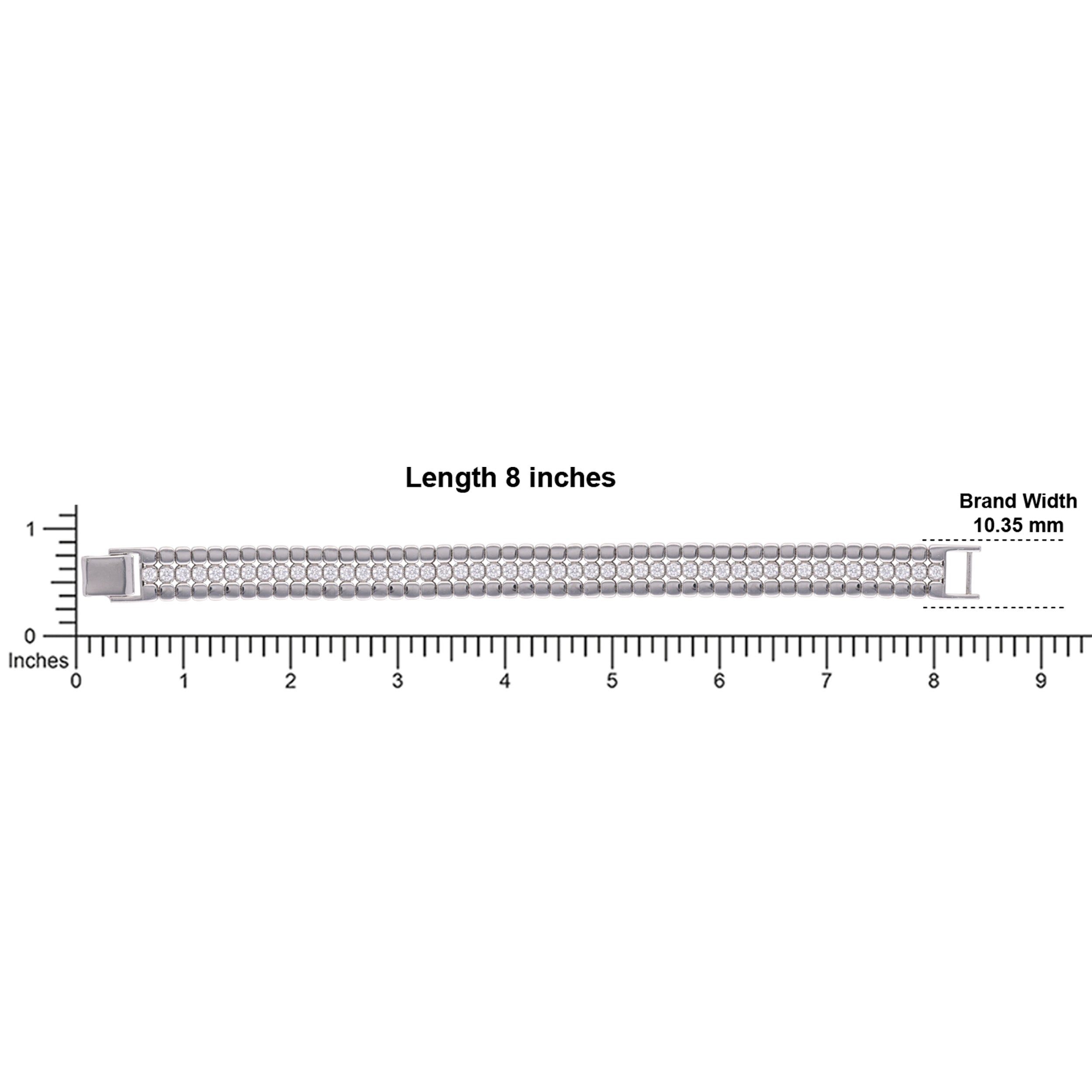 Luminous Luxury: Men's Silver Bracelet | SKU: 0019768045, 0019768052