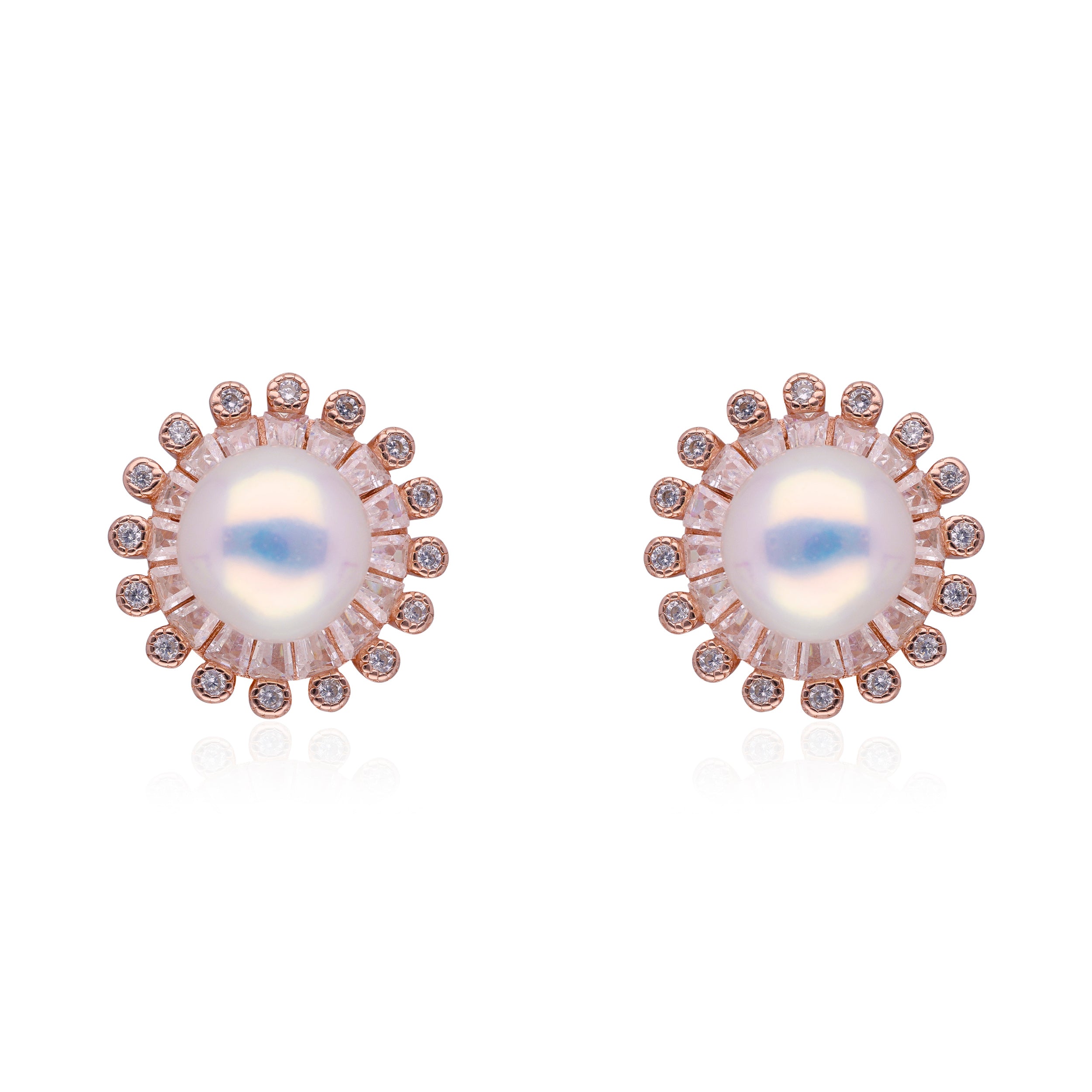 Pearl Radiance: Sterling Silver Earstuds with Cubic Zirconia and Pearl Accents | SKU : 0019891910, 0003109526, 0019891934, 0003109489, 0003109540 , 0020325657