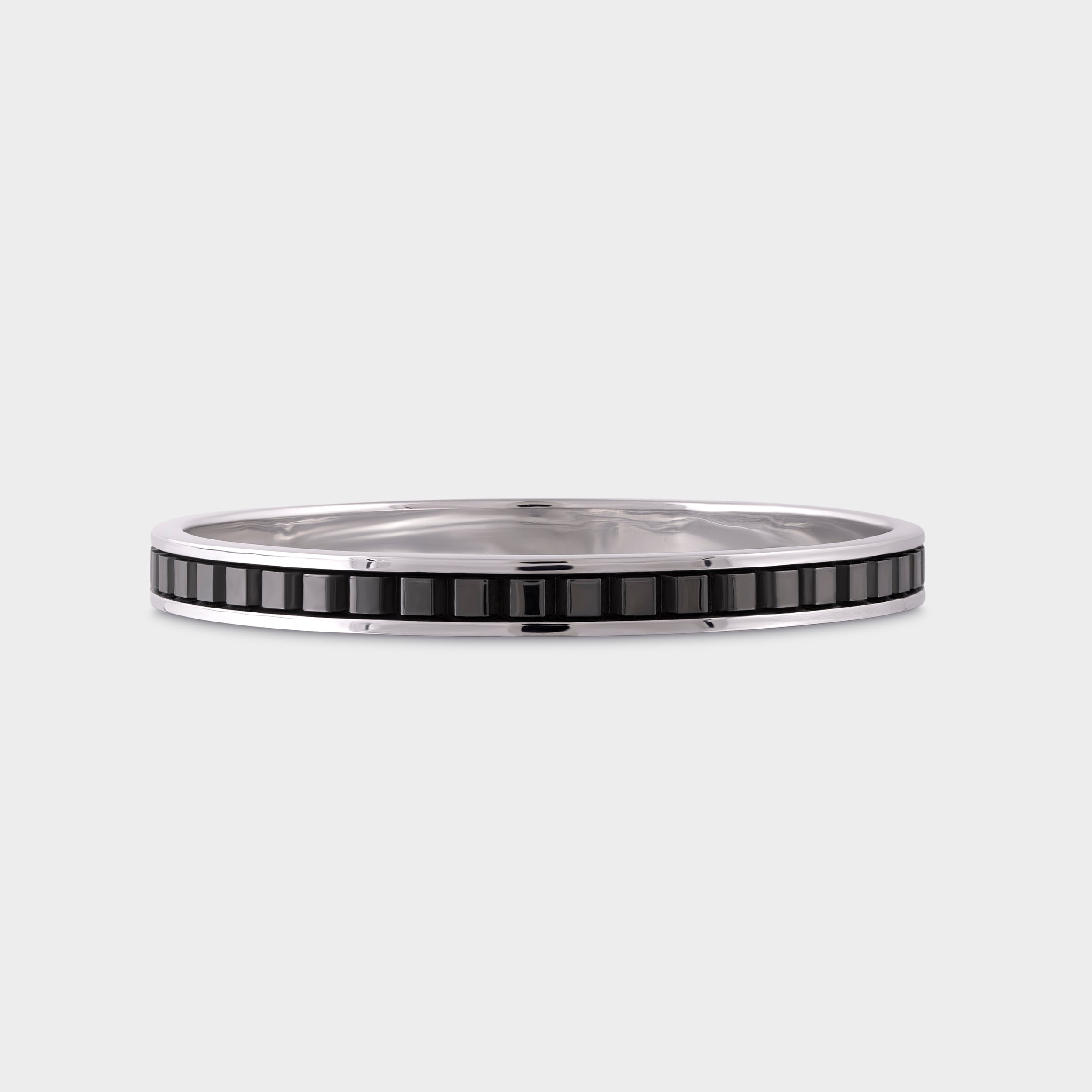 Black & Silver Geometric Men's Bangle | SKU : 0020420215, 0020420260, 0020675721