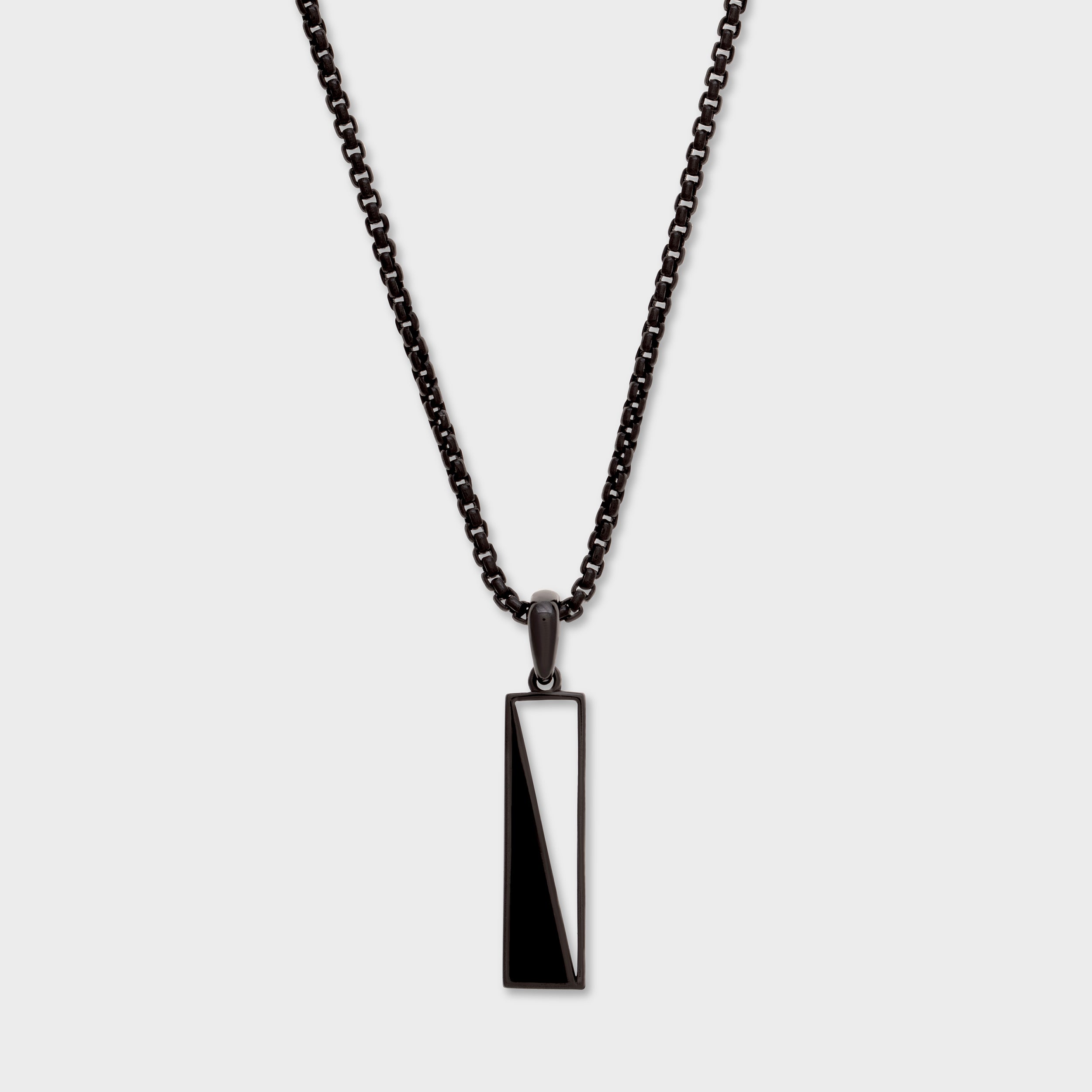 Sleek Black Silver Chain Pendant for Men | SKU : 0020418878, 0020418885 - crash.club by CKC