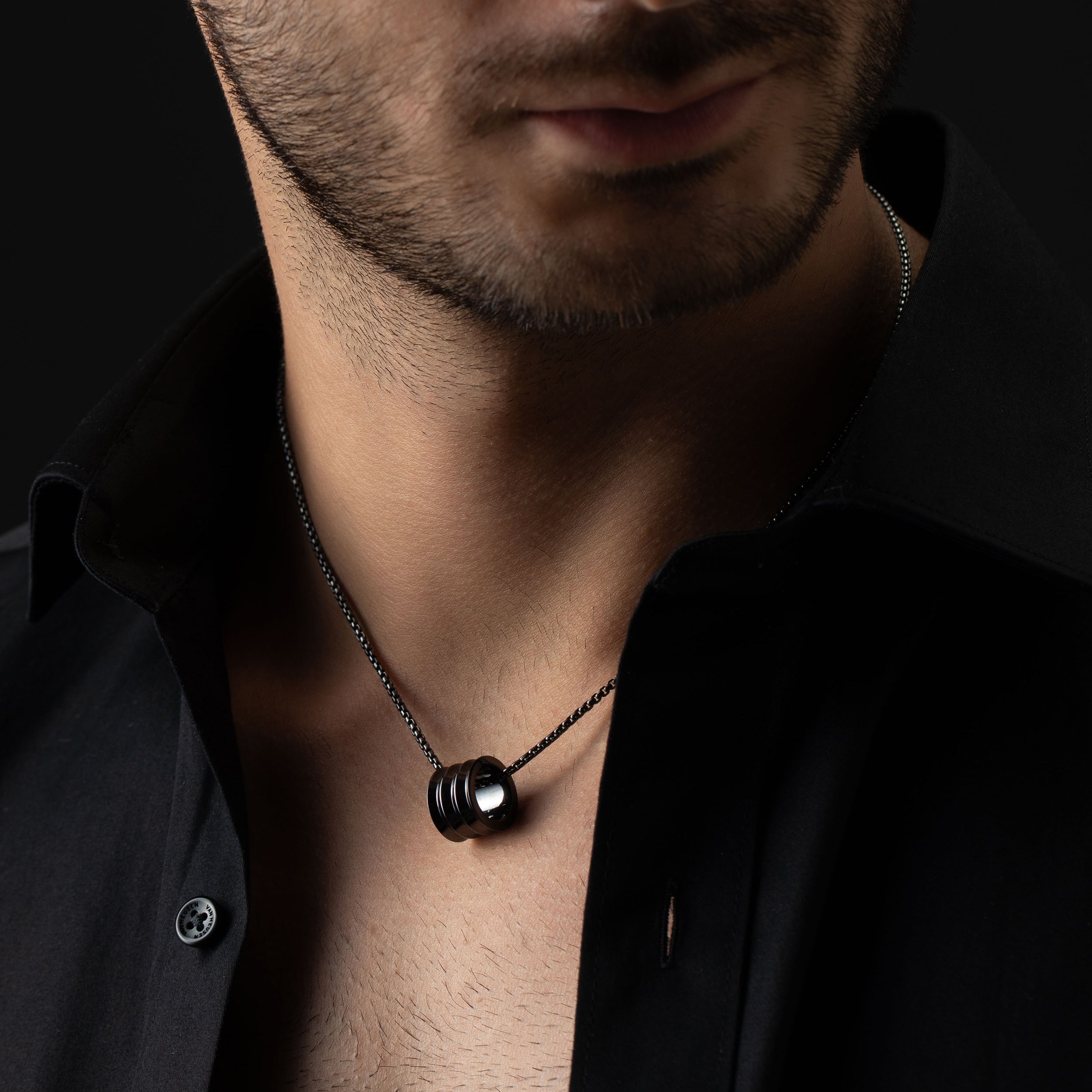 Black Barrel Silver Men's Chain Pendant | SKU : 0020418977 - crash.club by CKC