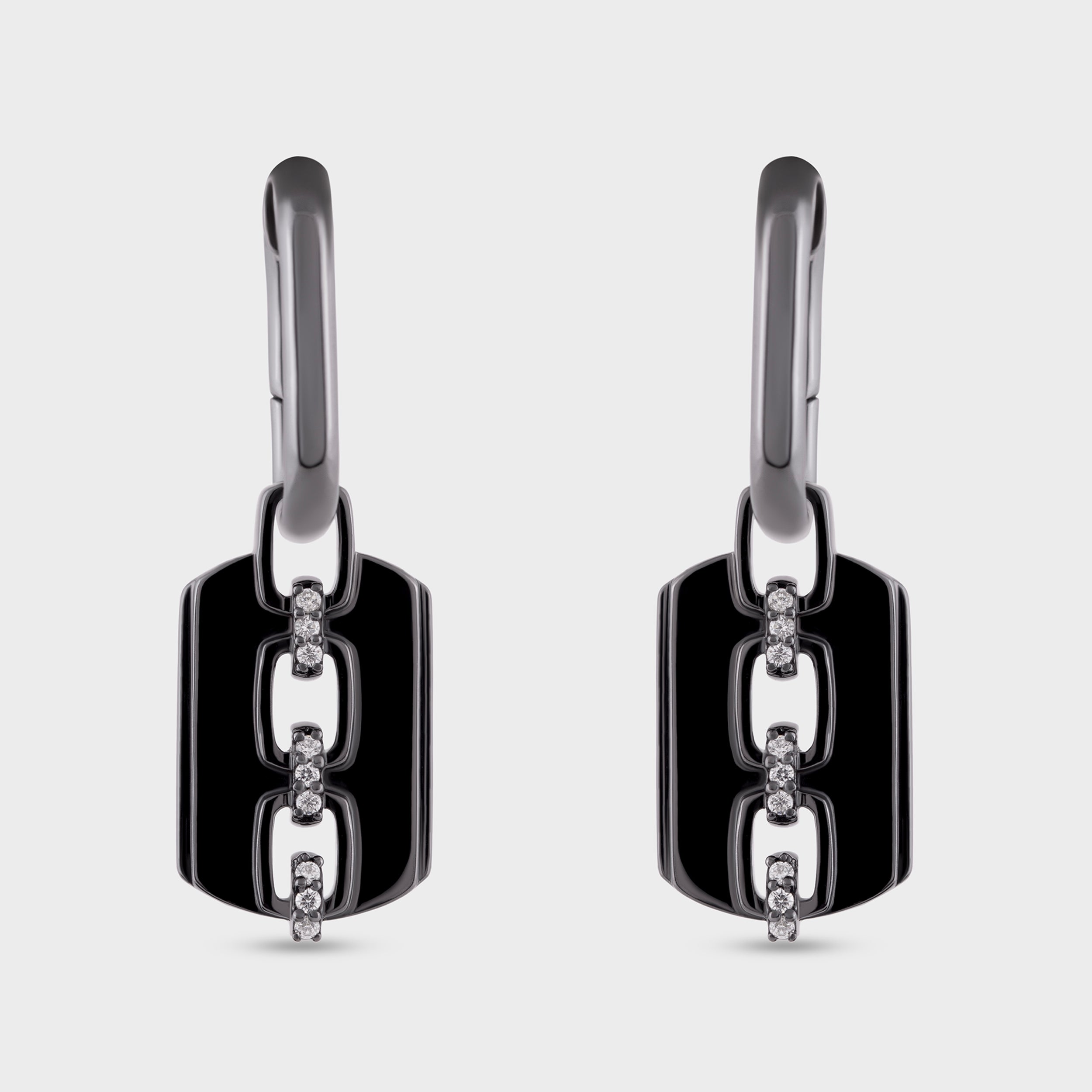 Men's Black Rhodium Geometric Earring | SKU :0020420017, 0020419974, 0020419998, 0020419981,0003345993, 0020420024 - crash.club by CKC