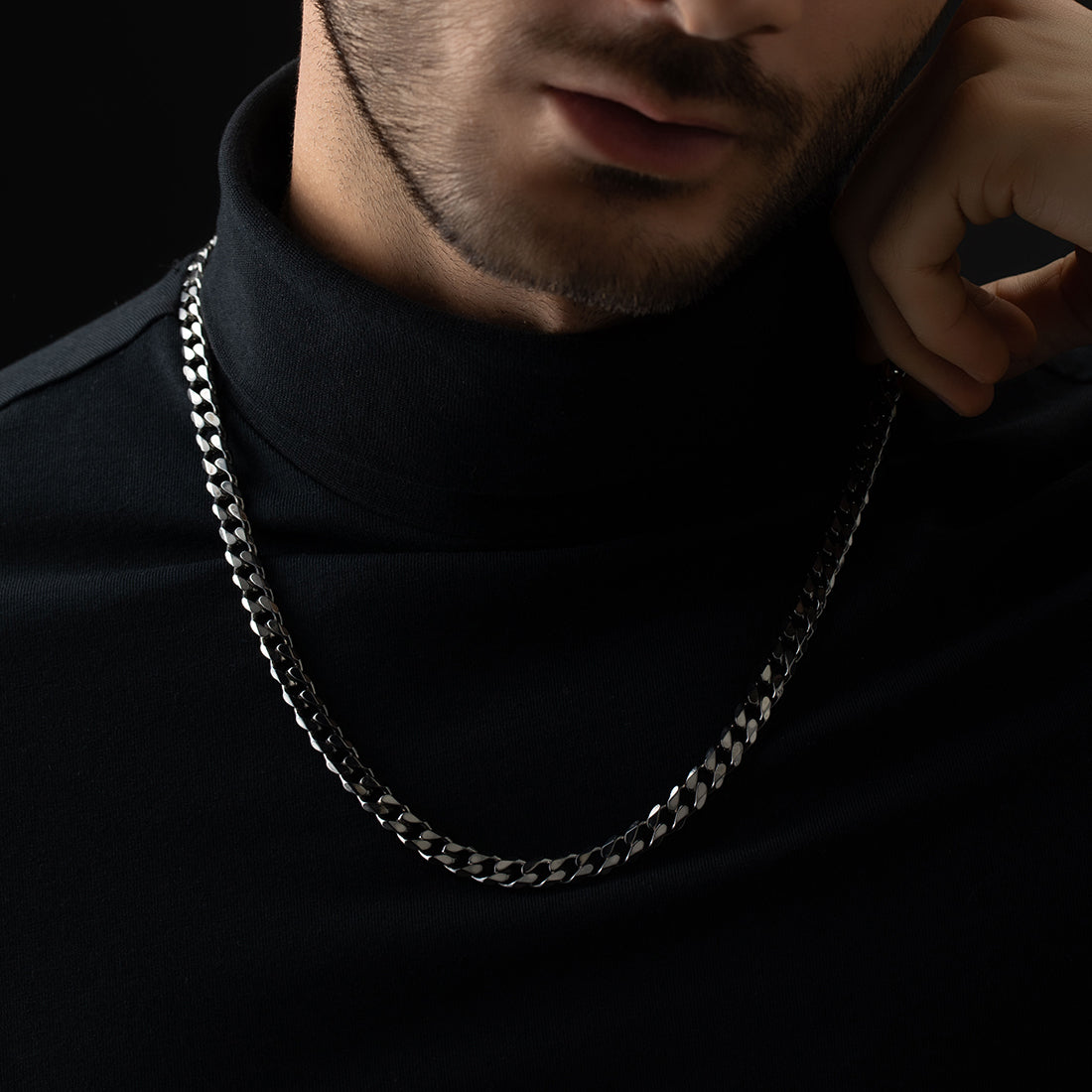 Elegant Black Rhodium Silver Chain | SKU : 0020420925,0003346006, 0003346228 - crash.club by CKC