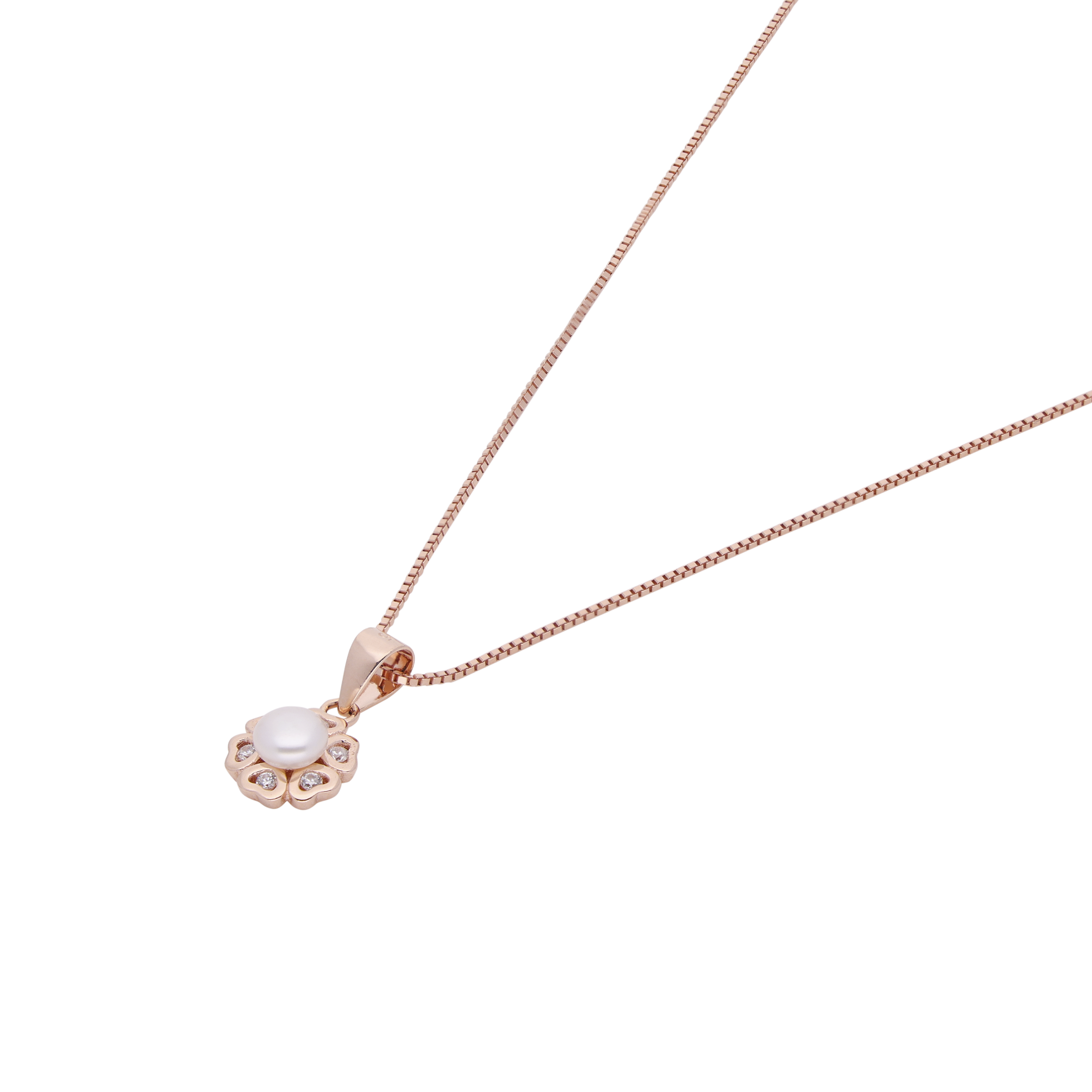 6 Heart Petal Flower Chain Pendant | SKU : 0020623975, 0020624491, 0003347973, 0003348154