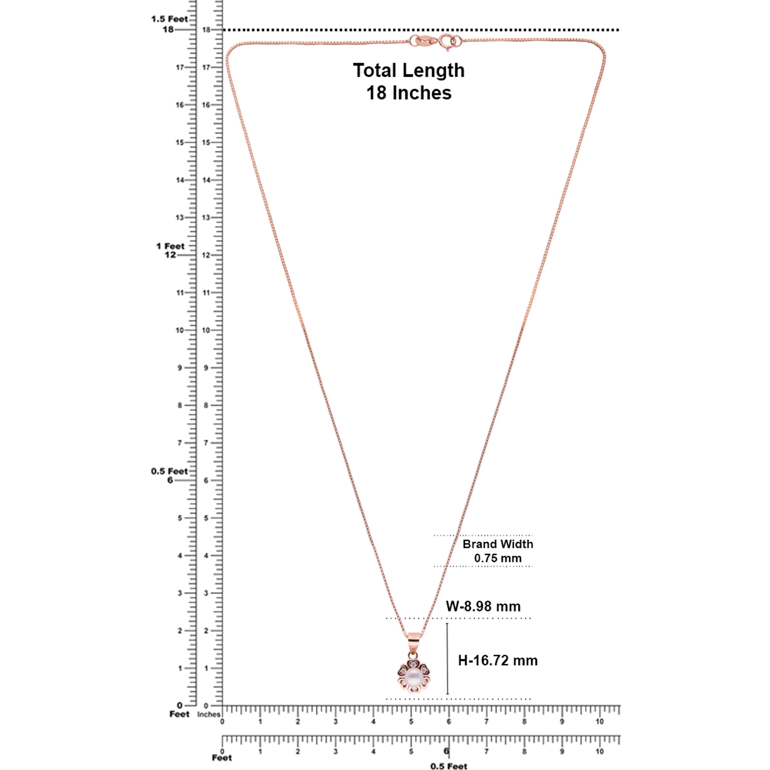 6 Heart Petal Flower Chain Pendant | SKU : 0020623975, 0020624491, 0003347973, 0003348154