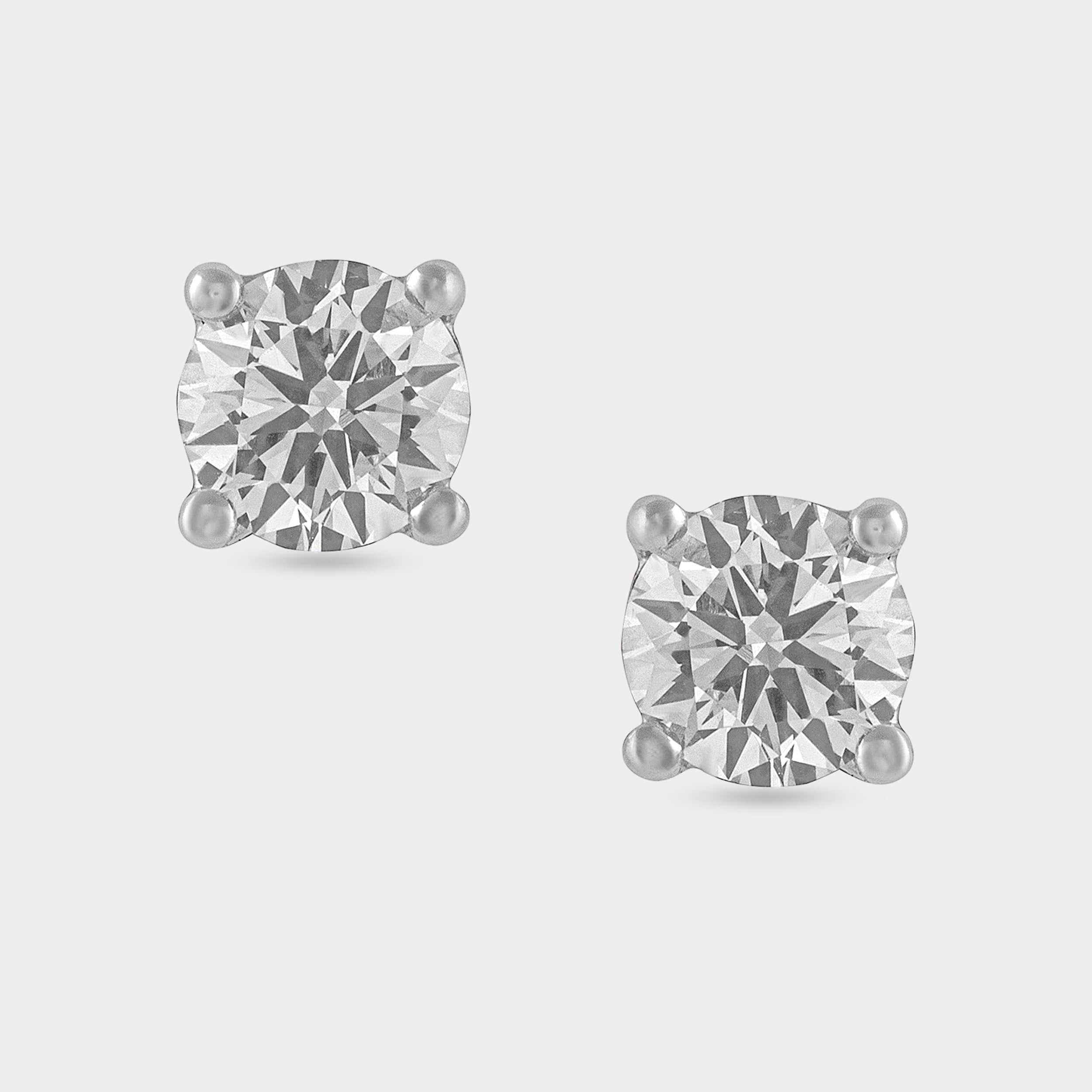 Round Brilliant 1.45 Carat Lab-Grown Diamond Pair Solitaire Ear Studs | SKU : 0020630140