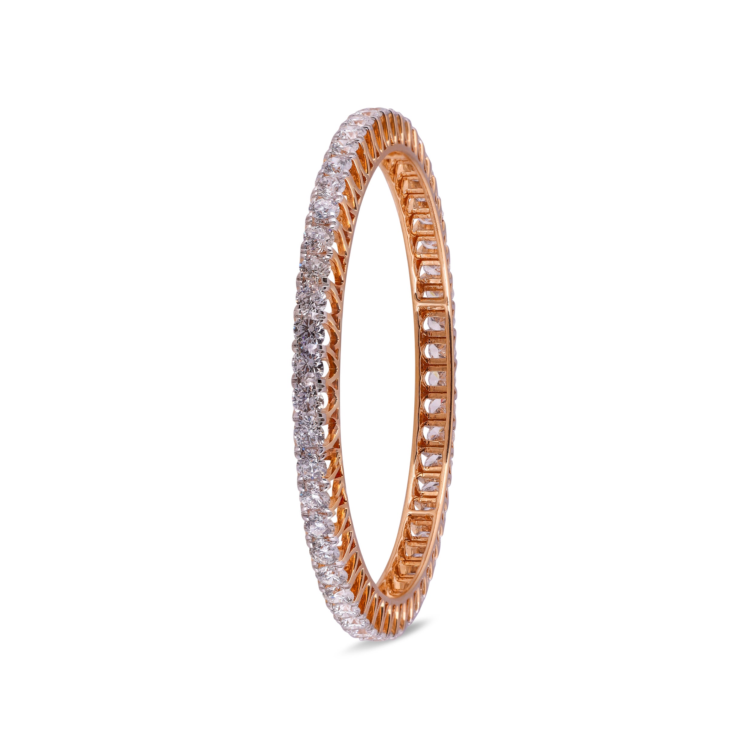 Round Brilliant 12.69 Carat Prism Solitaire Lab-Grown Diamond Bangle | SKU : 0020708351