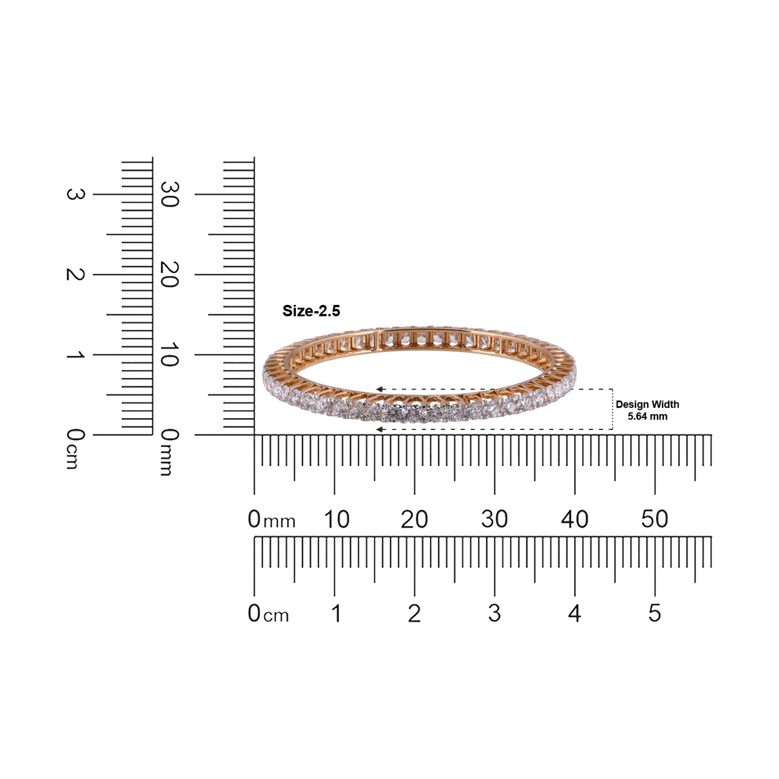 Round Brilliant 12.69 Carat Prism Solitaire Lab-Grown Diamond Bangle | SKU : 0020708351