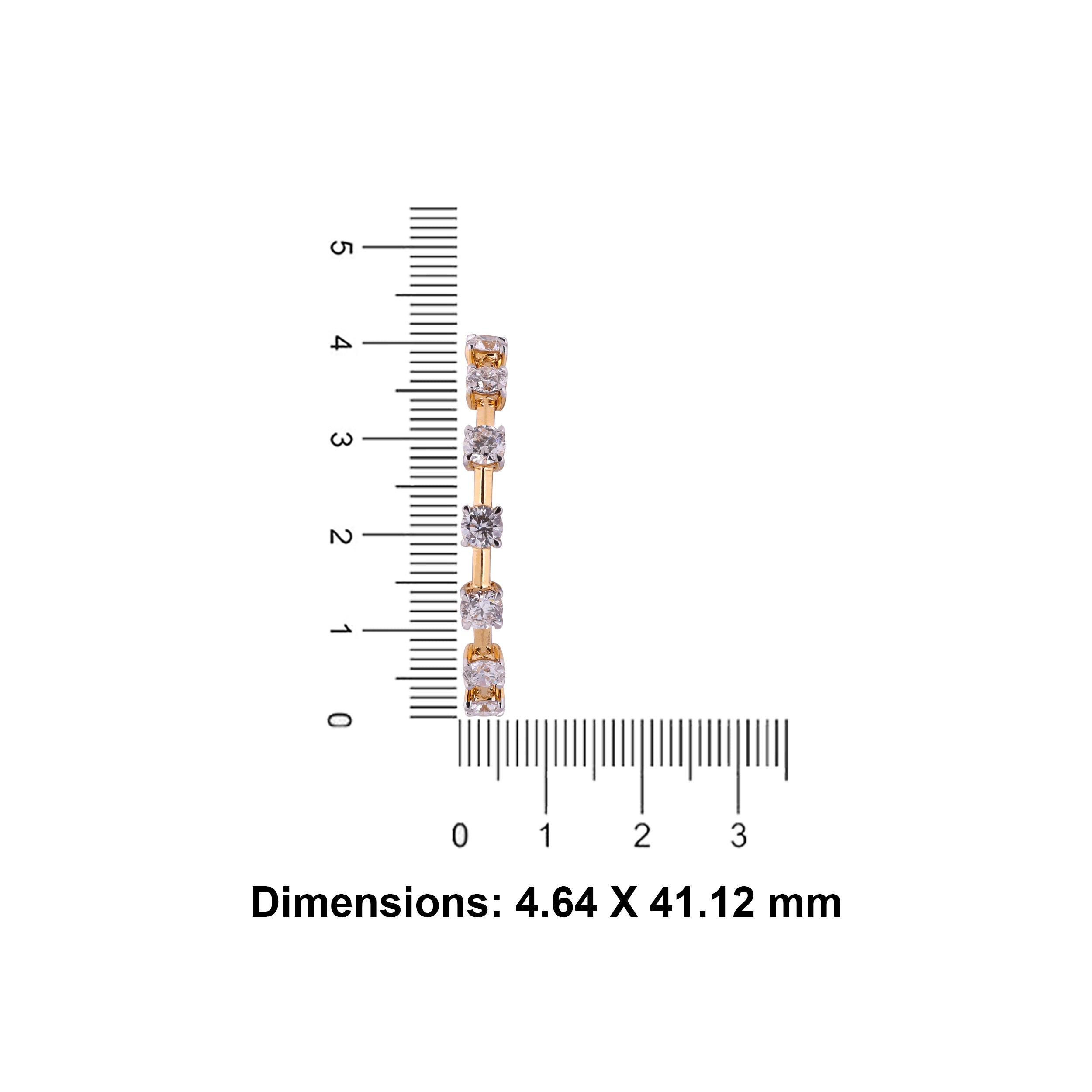 Round Brilliant 7.53 Carat Lab-Grown Diamond Long Pair Earhoops in 18K Yellow Gold | SKU : 0020740733
