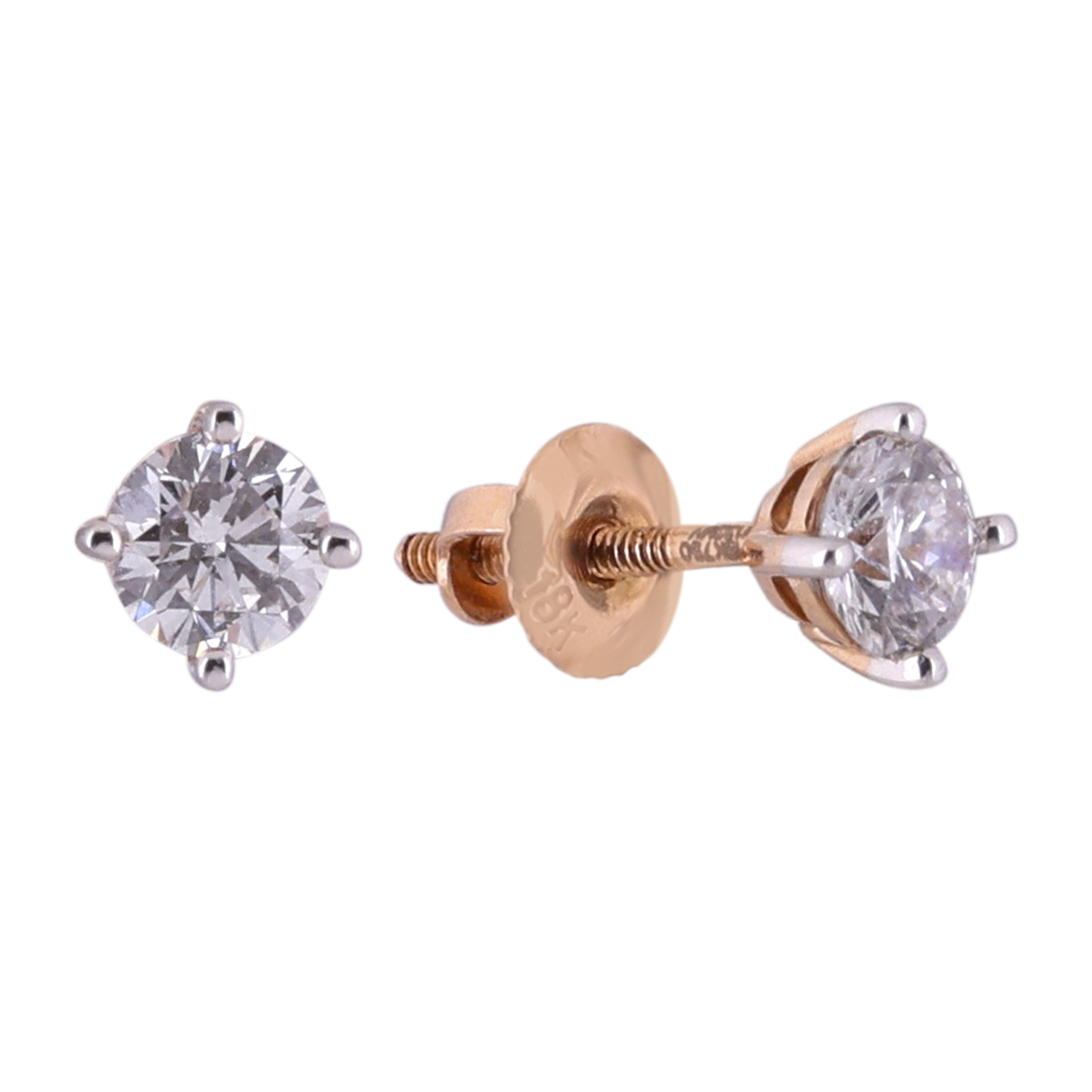 Round Brilliant 0.500 Carat Pair Lab-Grown Diamond Earstuds | SKU : 0020833404