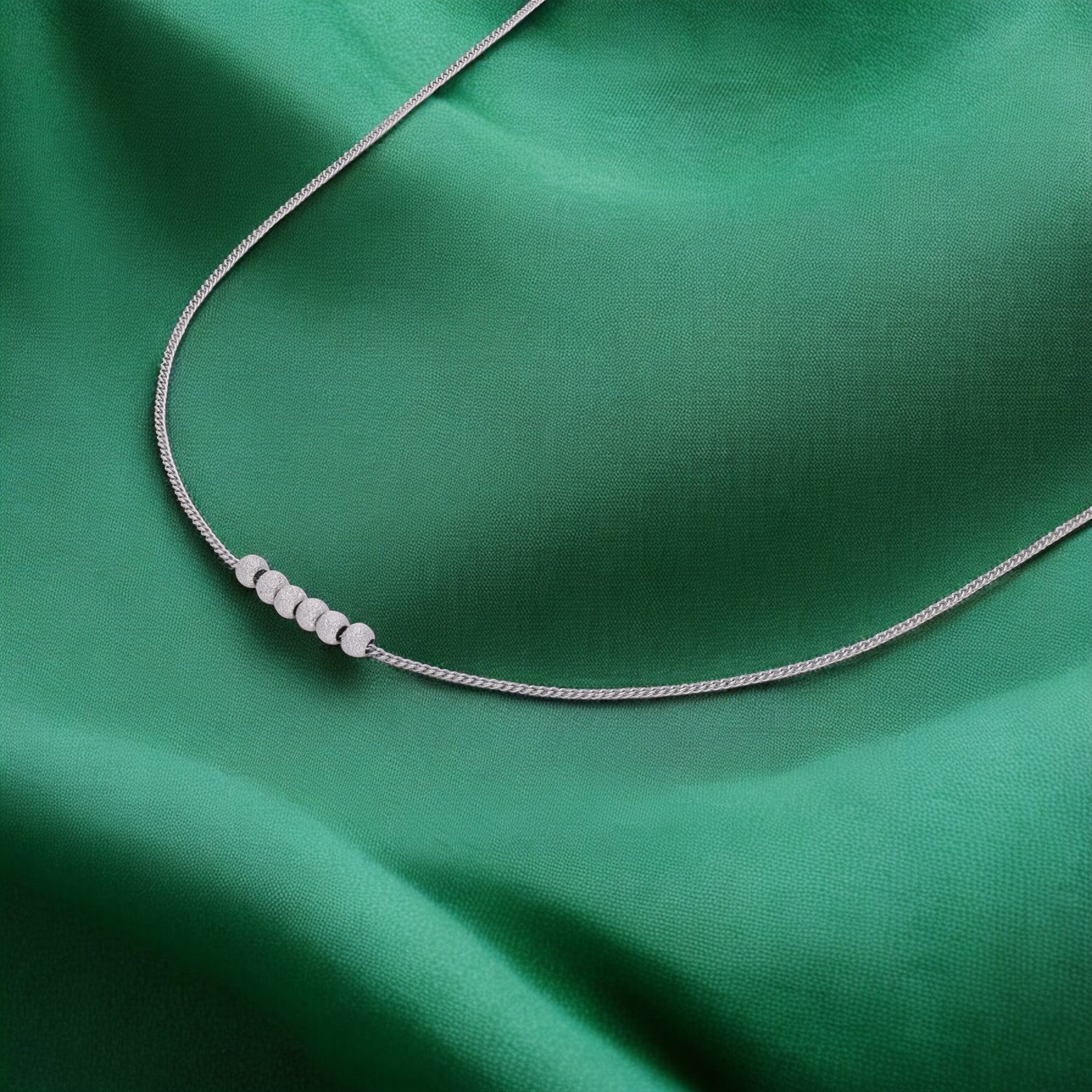 Minimalist Beaded Station Necklace – A Subtle Statement of Elegance | SKU : 0021130328, 0021130335, 0021130373, 0021130359, 0021130342, 0021130366