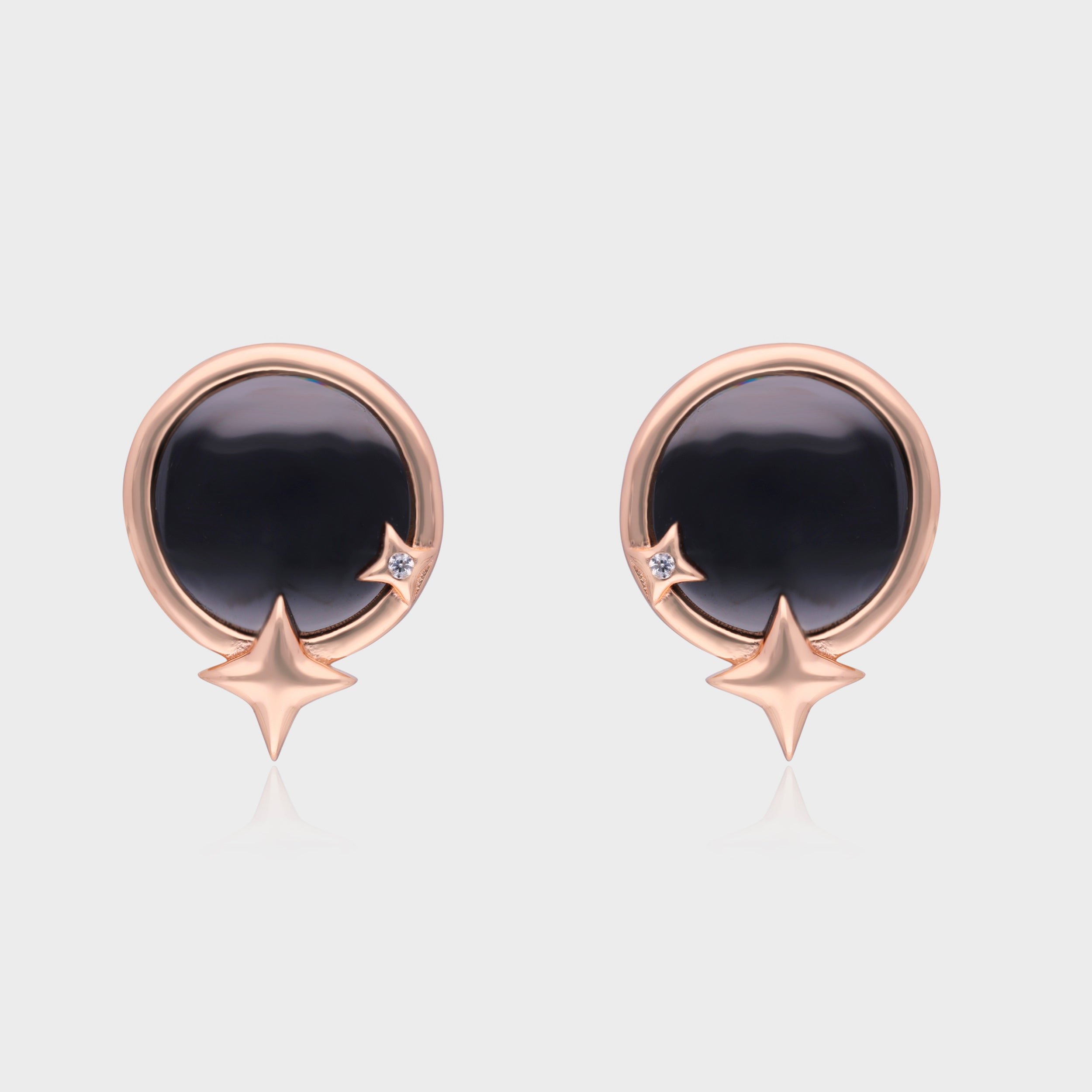 Celestial Glow Lunar-Inspired Earrings with Star Accents | SKU : 0021130403, 0021130427, 0021130410
