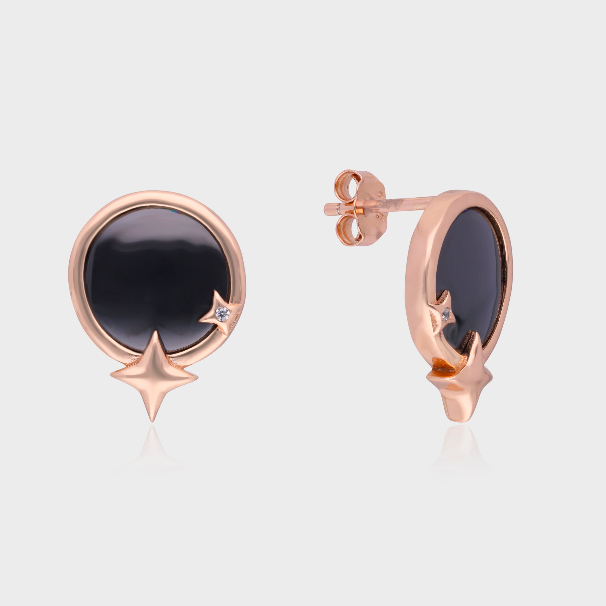Celestial Glow Lunar-Inspired Earrings with Star Accents | SKU : 0021130403, 0021130427, 0021130410