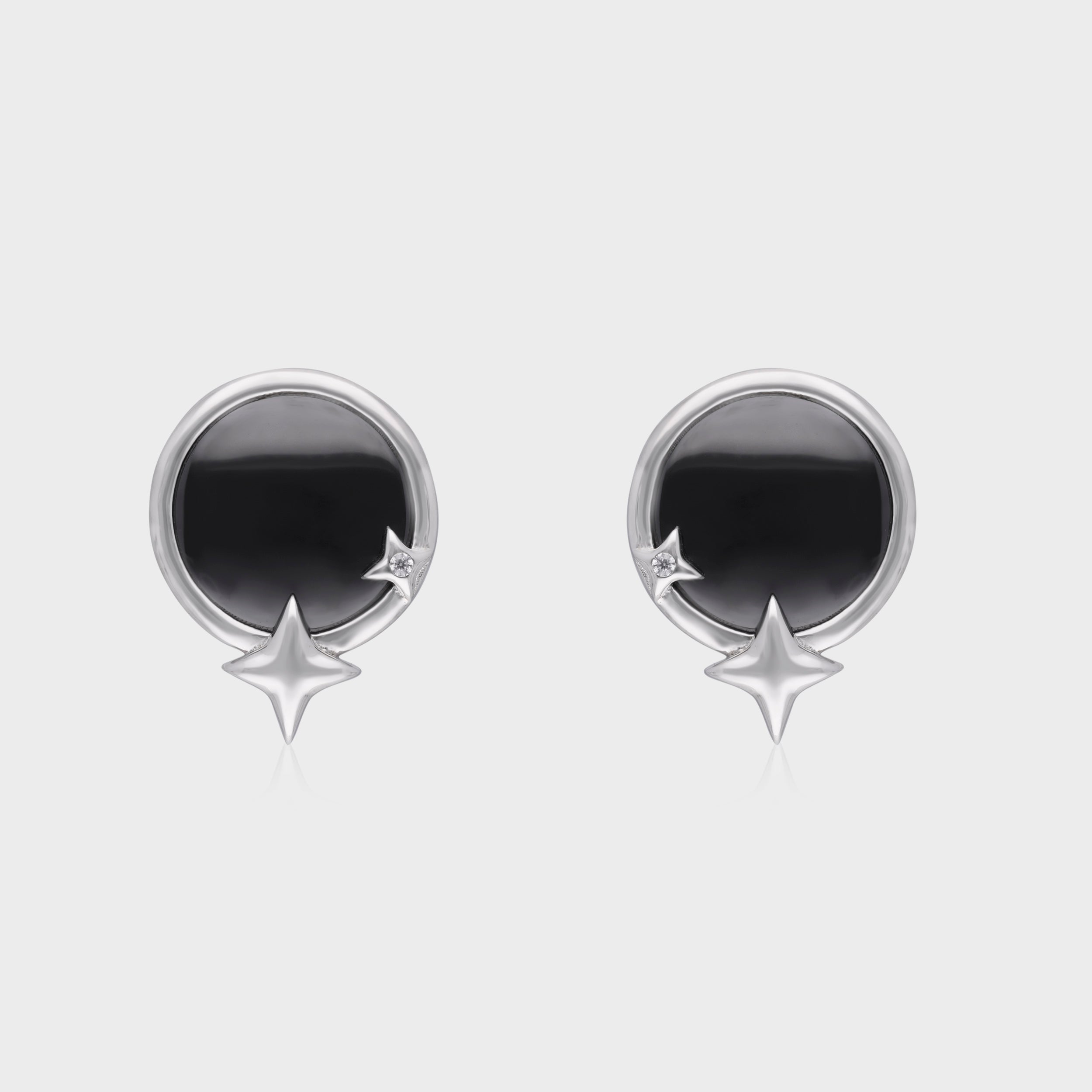 Celestial Glow Lunar-Inspired Earrings with Star Accents | SKU : 0021130403, 0021130427, 0021130410