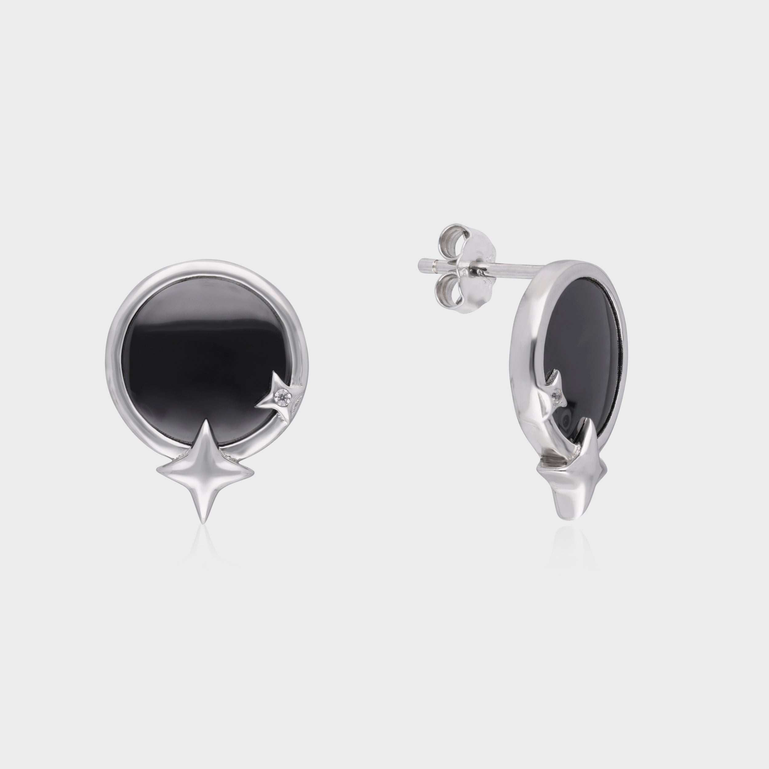 Celestial Glow Lunar-Inspired Earrings with Star Accents | SKU : 0021130403, 0021130427, 0021130410