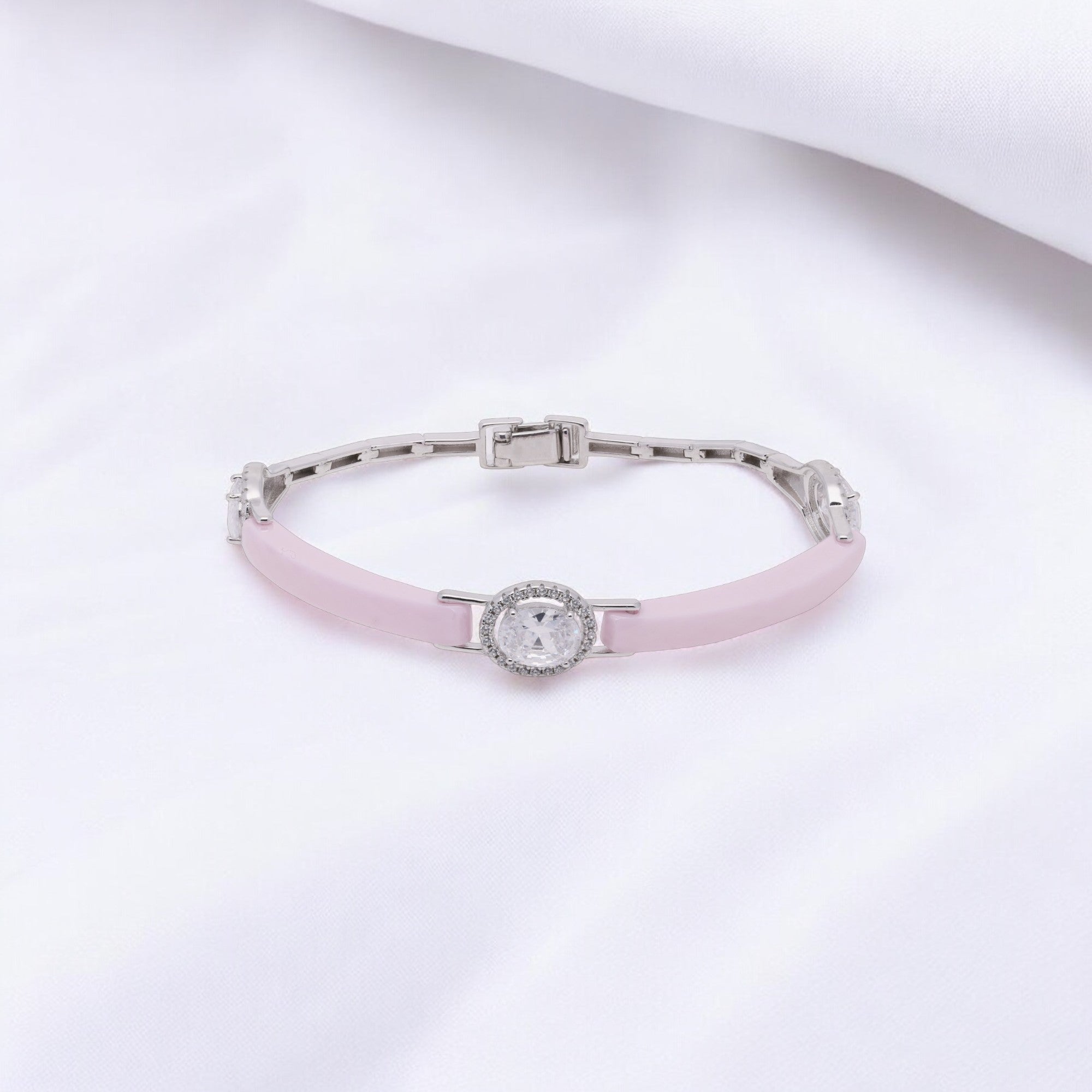 Timeless Halo Elegance Bracelet – A Sophisticated Fusion of Modern and Classic | SKU : 0021131783, 0021131790, 0021131806, 0021131776