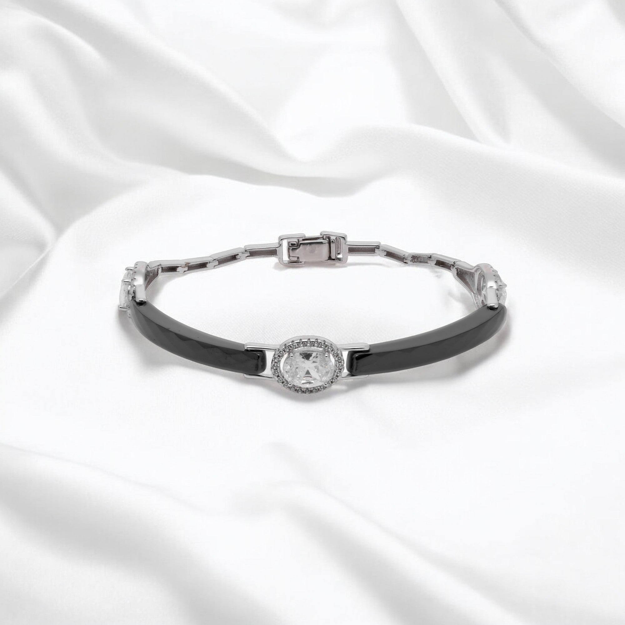 Timeless Halo Elegance Bracelet – A Sophisticated Fusion of Modern and Classic | SKU : 0021131783, 0021131790, 0021131806, 0021131776
