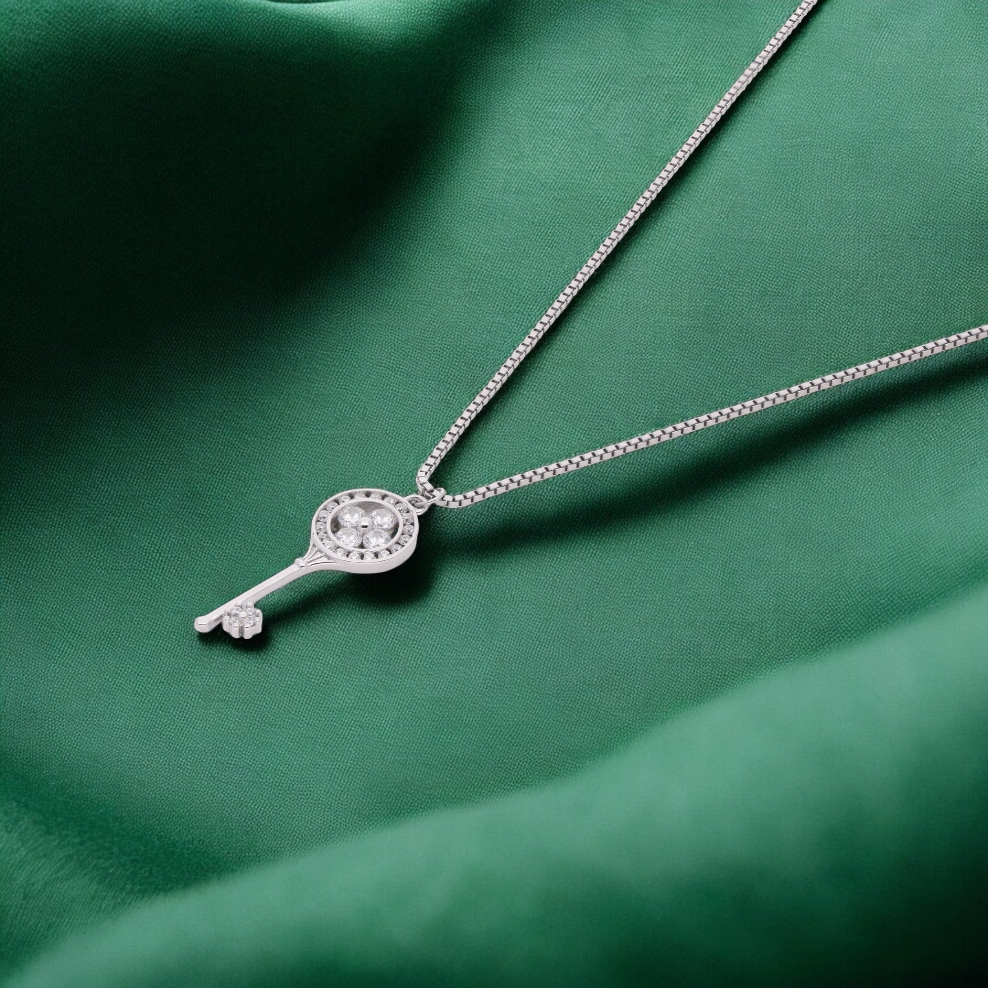 Silver Key to Sparkle Pendant | SKU : 0021142611, 0021142604, 0021142581, 0021142598, 0021142574, 0021142567, 0003523728, 0003523735