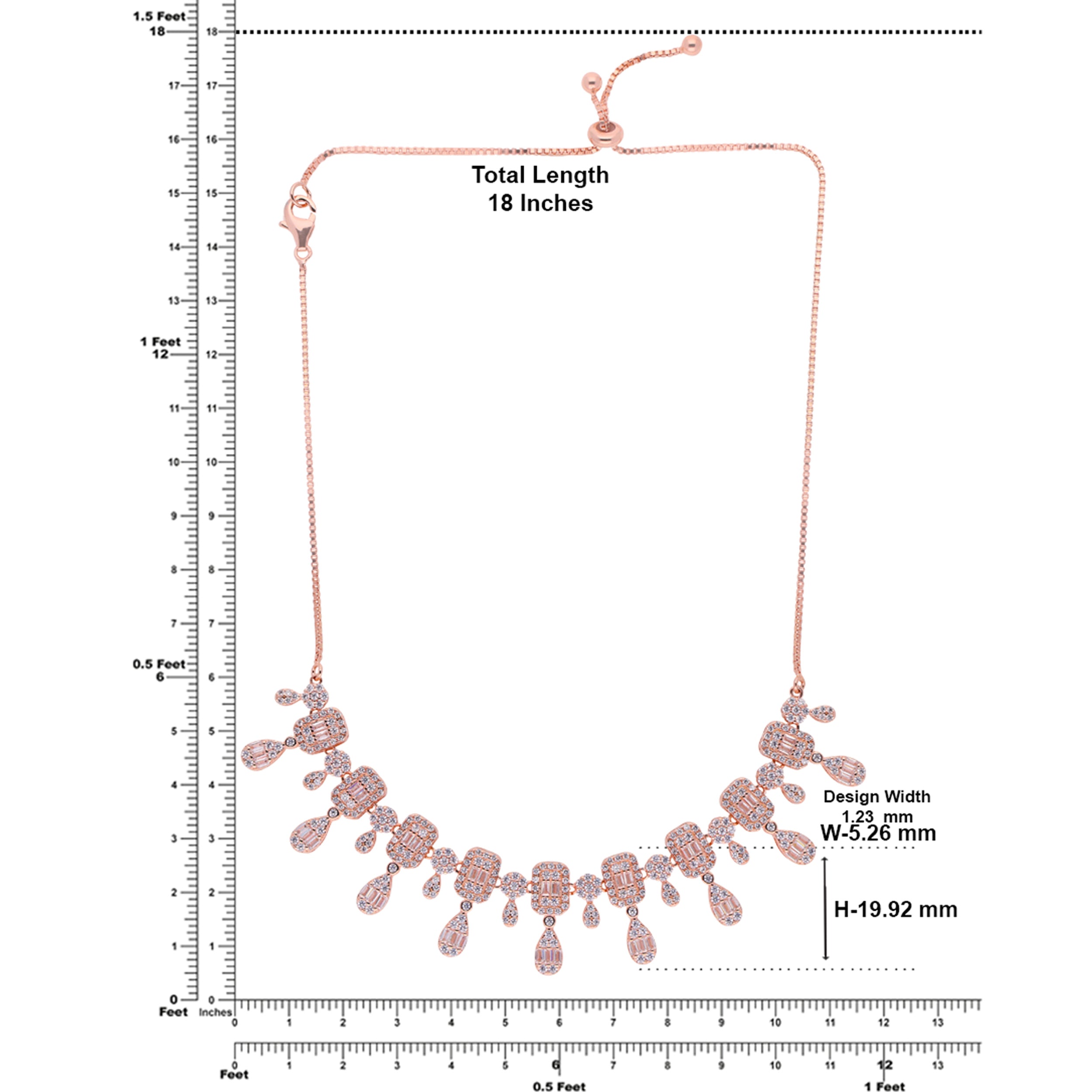 Majestic Diamond-Inspired Silver Necklace | SKU : 0021143182, 0003523957