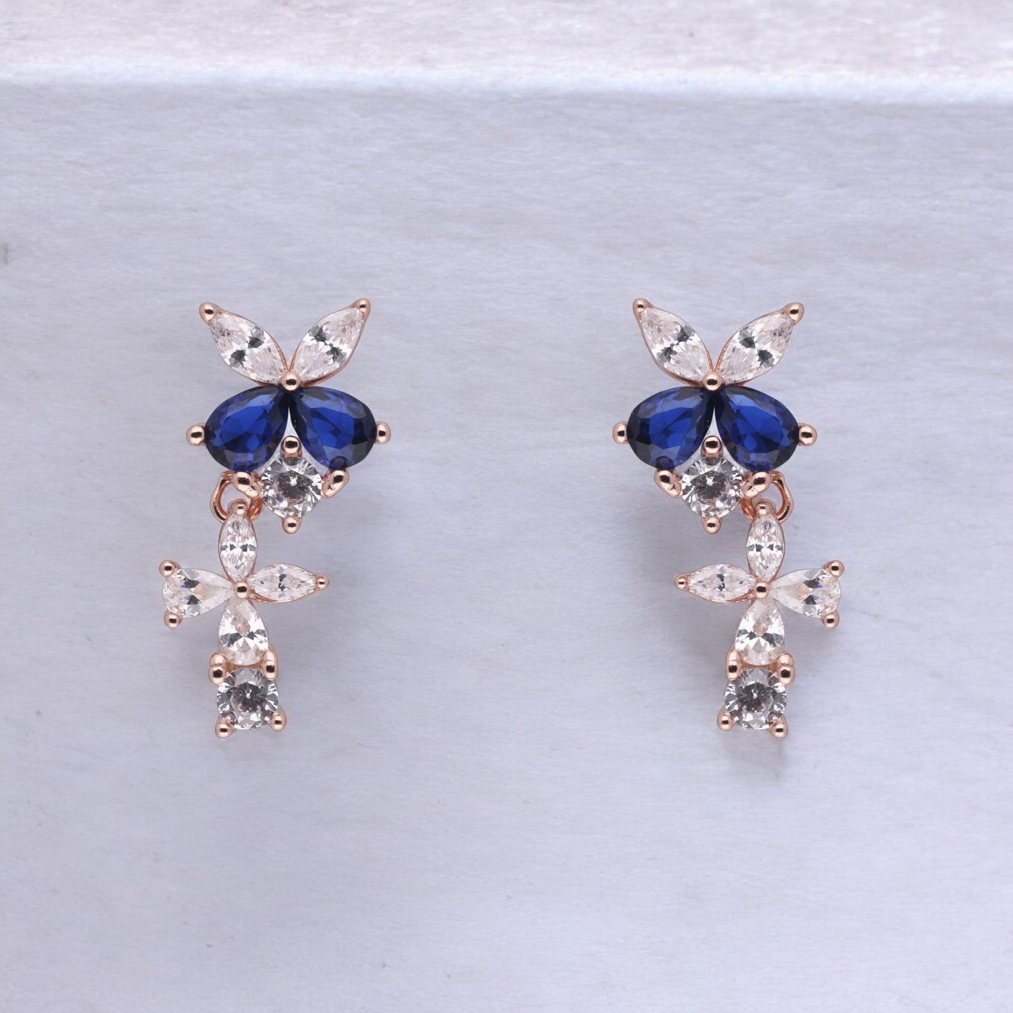 Floral Radiance Drop Earrings – A Symphony of Elegance and Grace | SKU : 0021143236, 0021143250, 0021143212