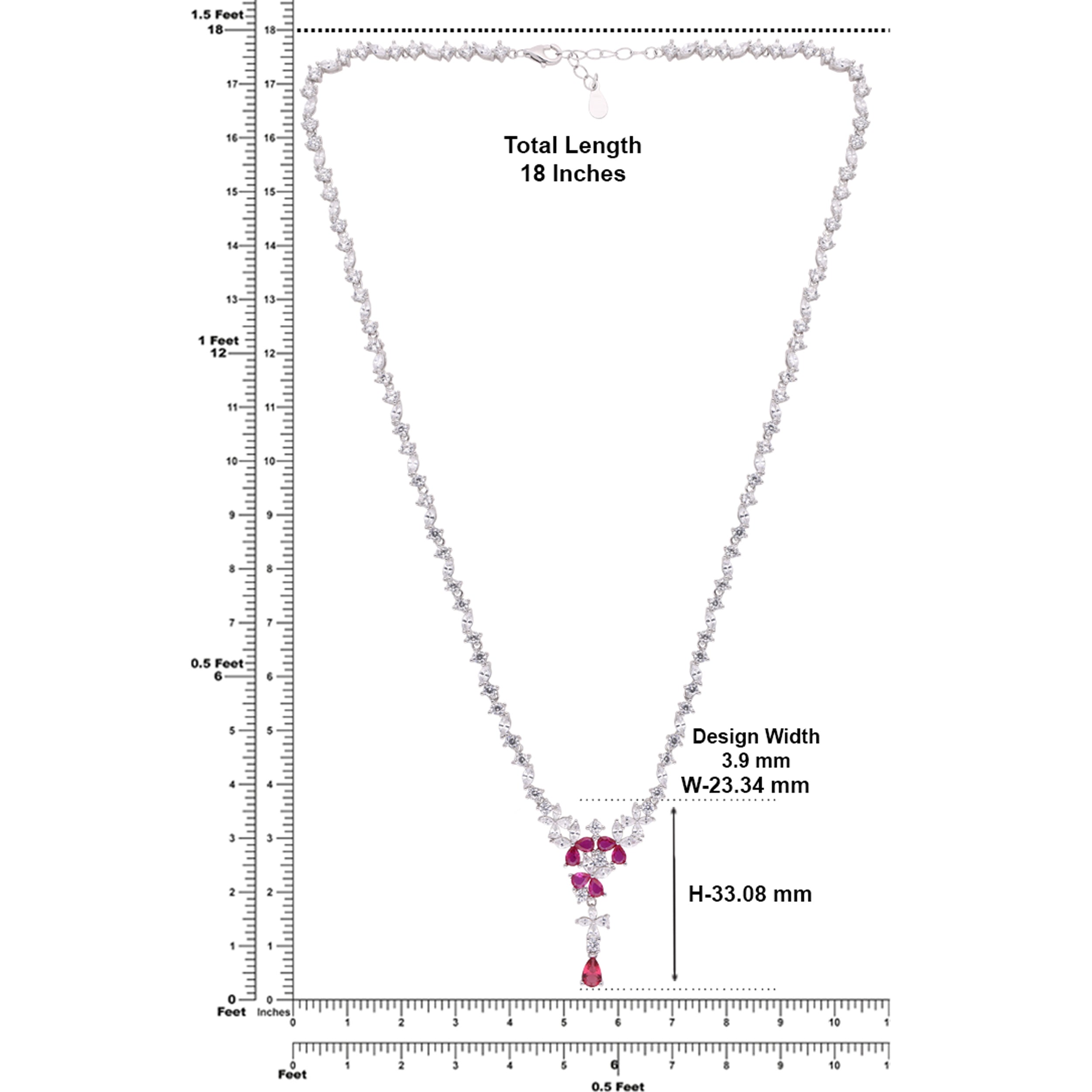 Radiant Marquise Silver Necklace | SKU : 0021143243, 0021143229, 0021143205, 0003524015, 0003524039