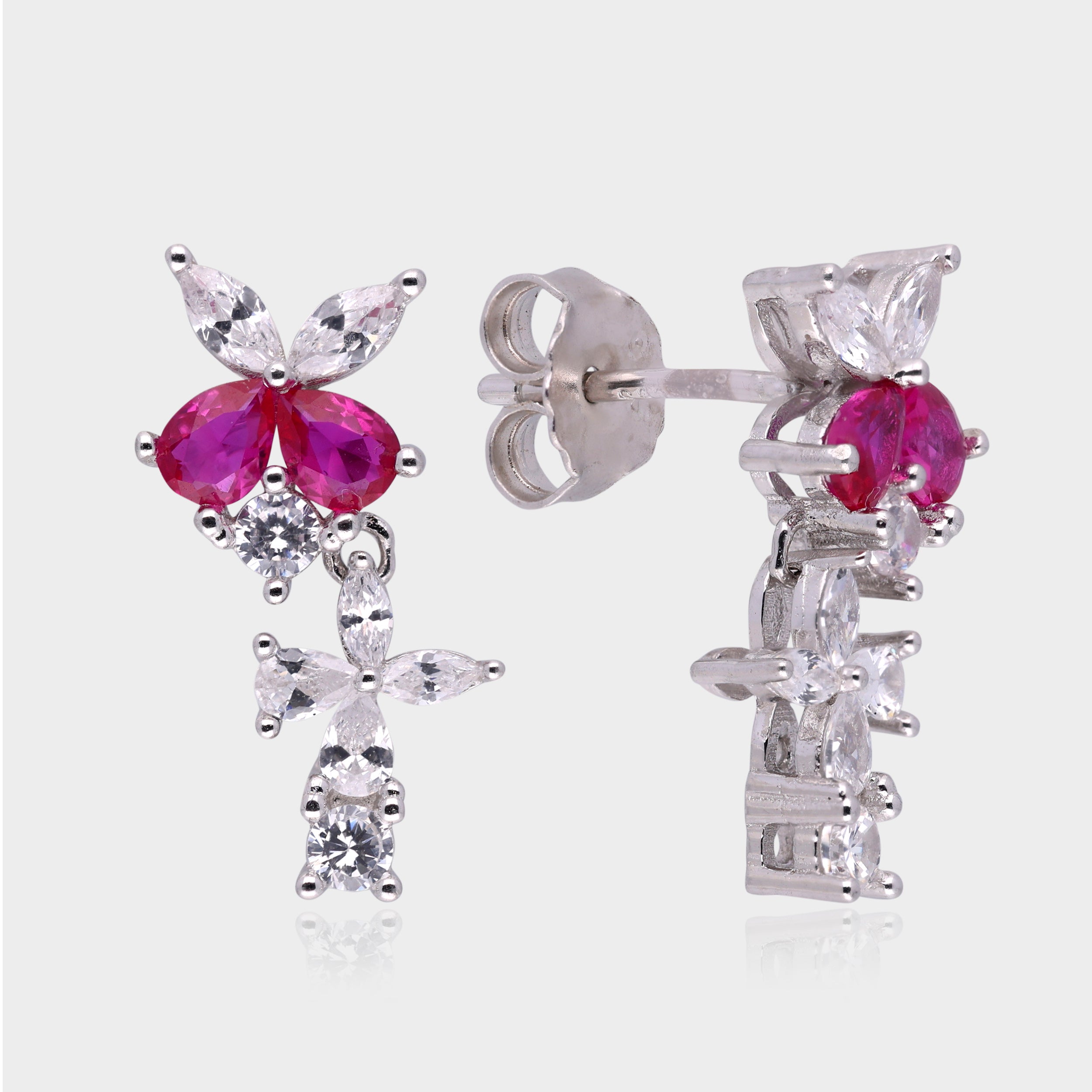 Floral Radiance Drop Earrings – A Symphony of Elegance and Grace | SKU : 0021143236, 0021143250, 0021143212