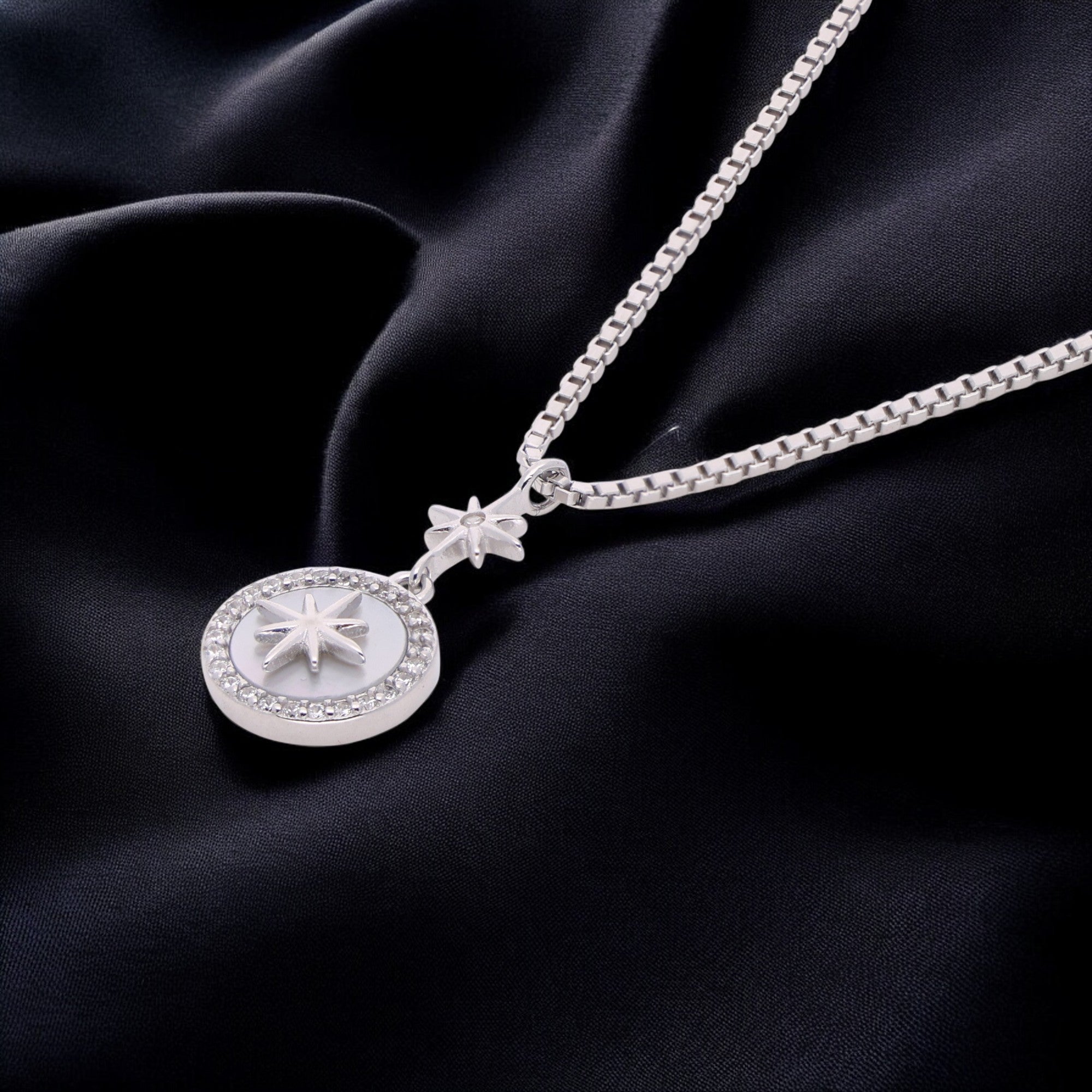 Celestial Star Medallion Necklace – A Cosmic Symbol of Elegance | SKU : 0021150005, 0021149993, 0021149979, 0021149986, 0021149955, 0021149962