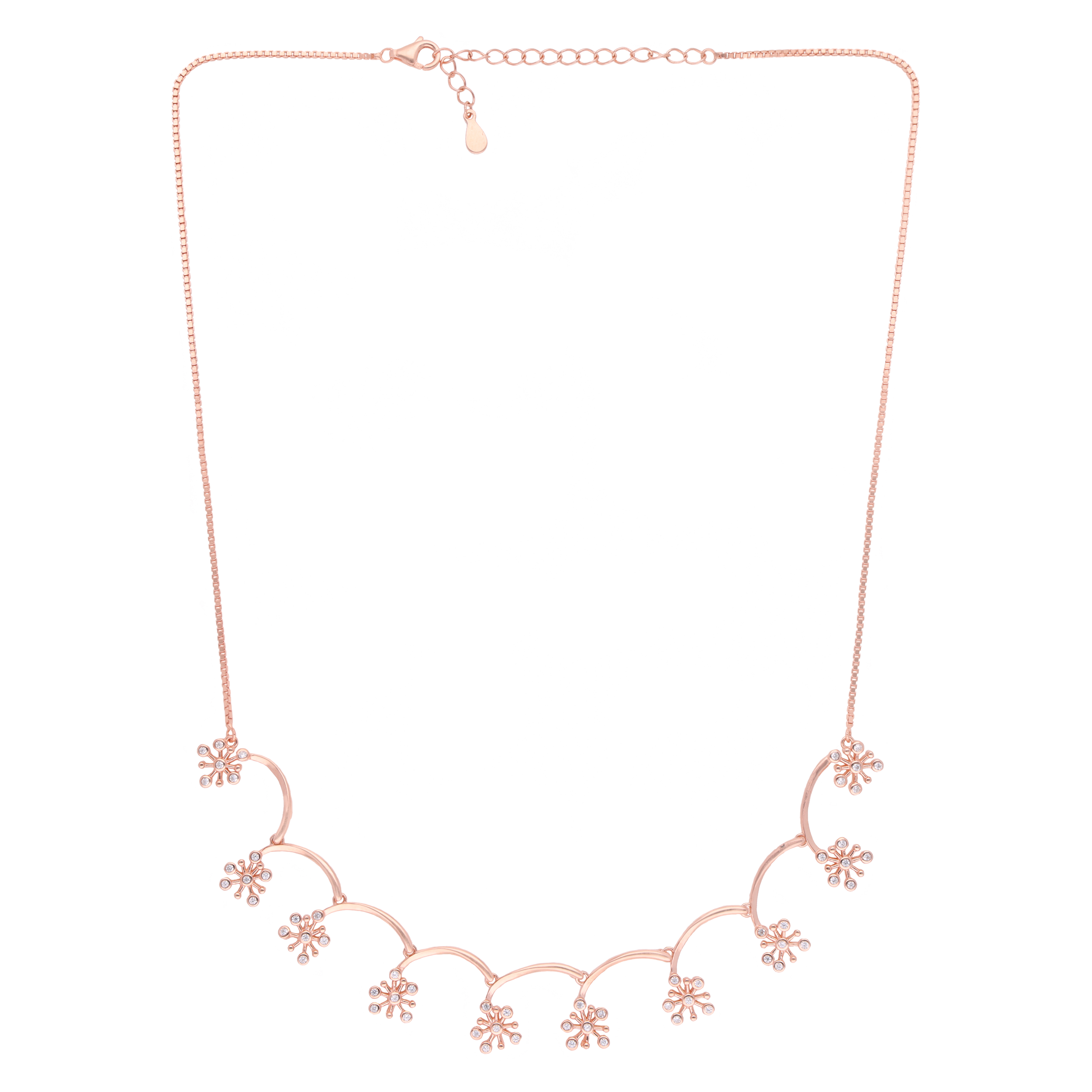 Rose Gold Sterling Silver Daisy Vine Necklace | SKU : 0021158735