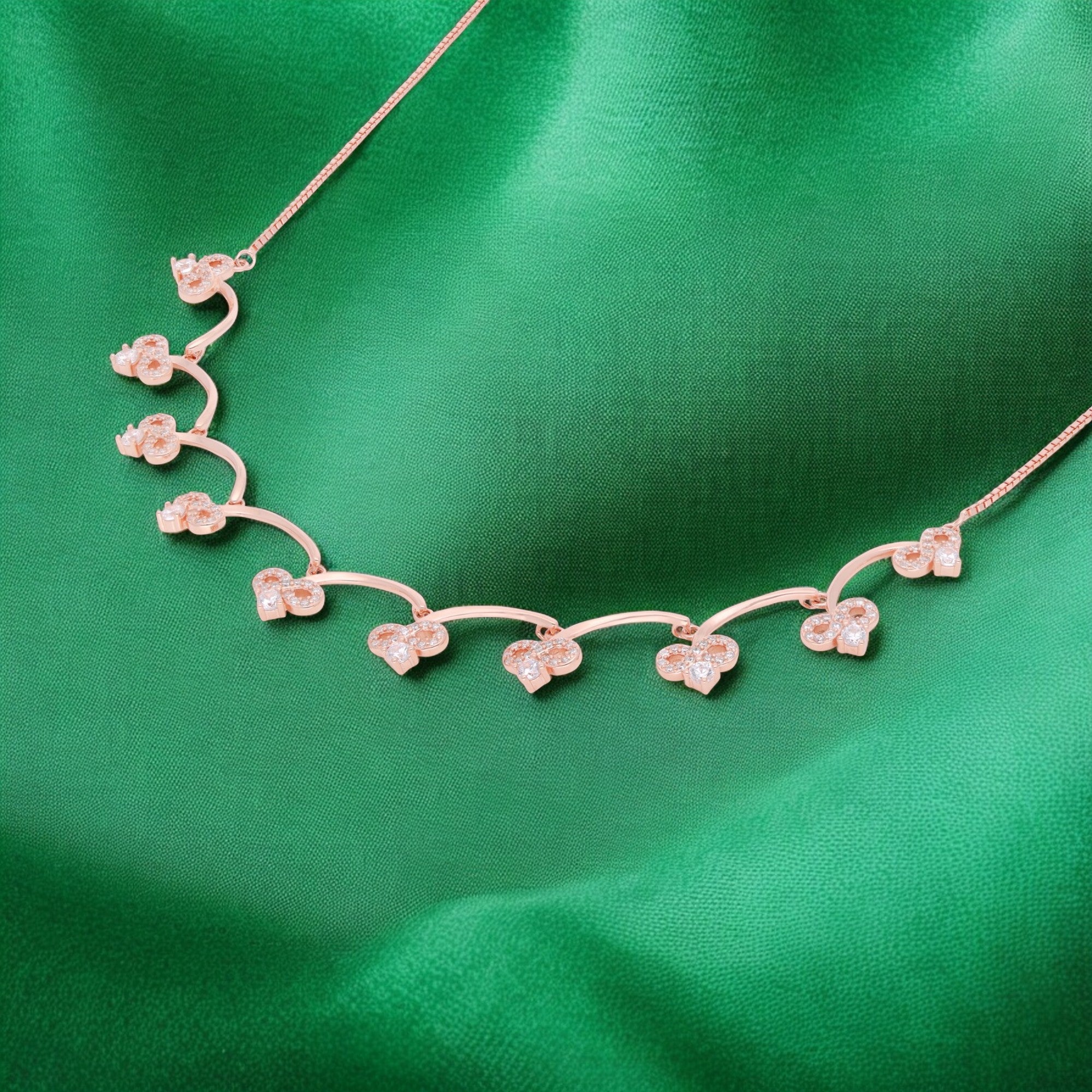 Rose Gold Sterling Silver Infinity Vine Necklace | SKU : 0021158773