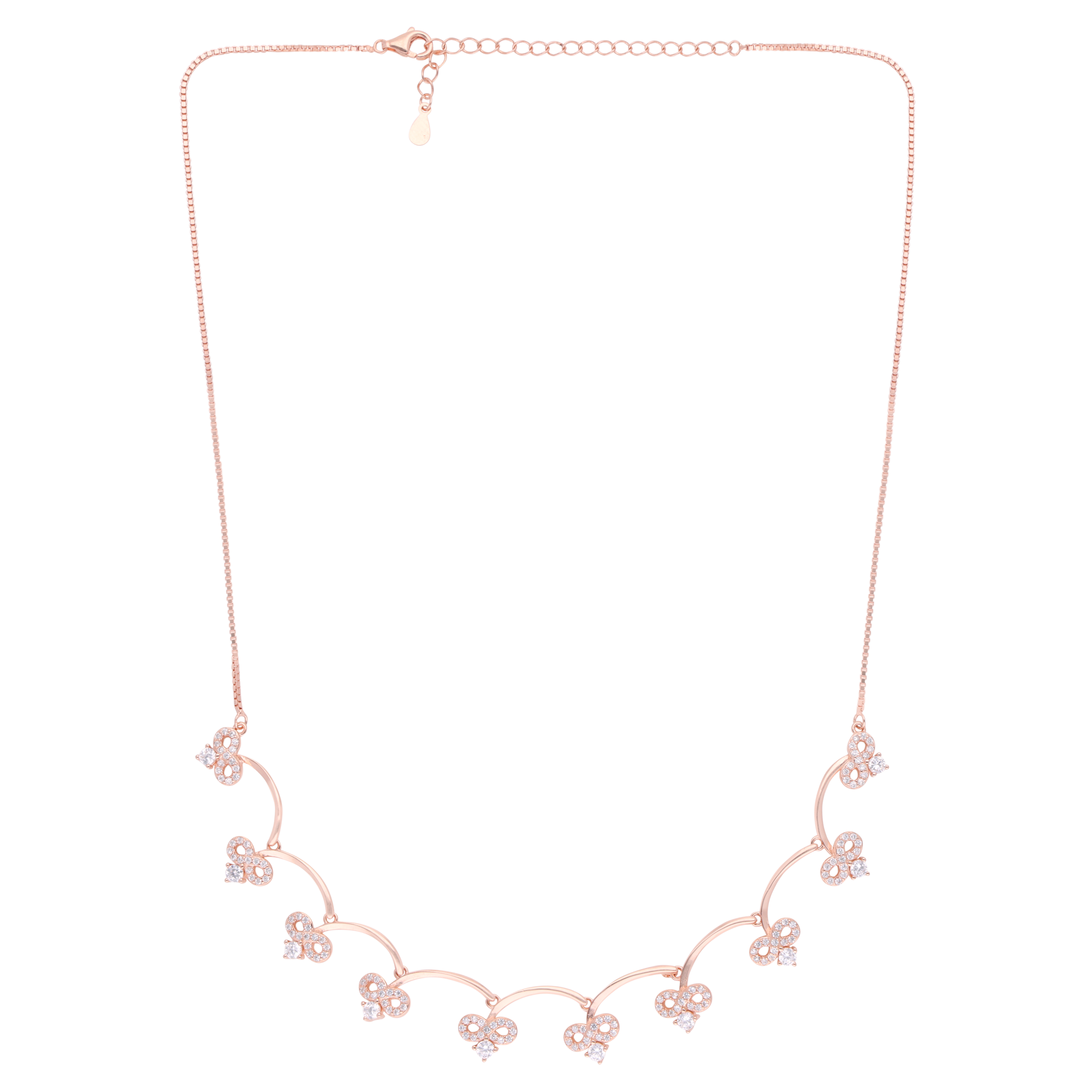 Rose Gold Sterling Silver Infinity Vine Necklace | SKU : 0021158773