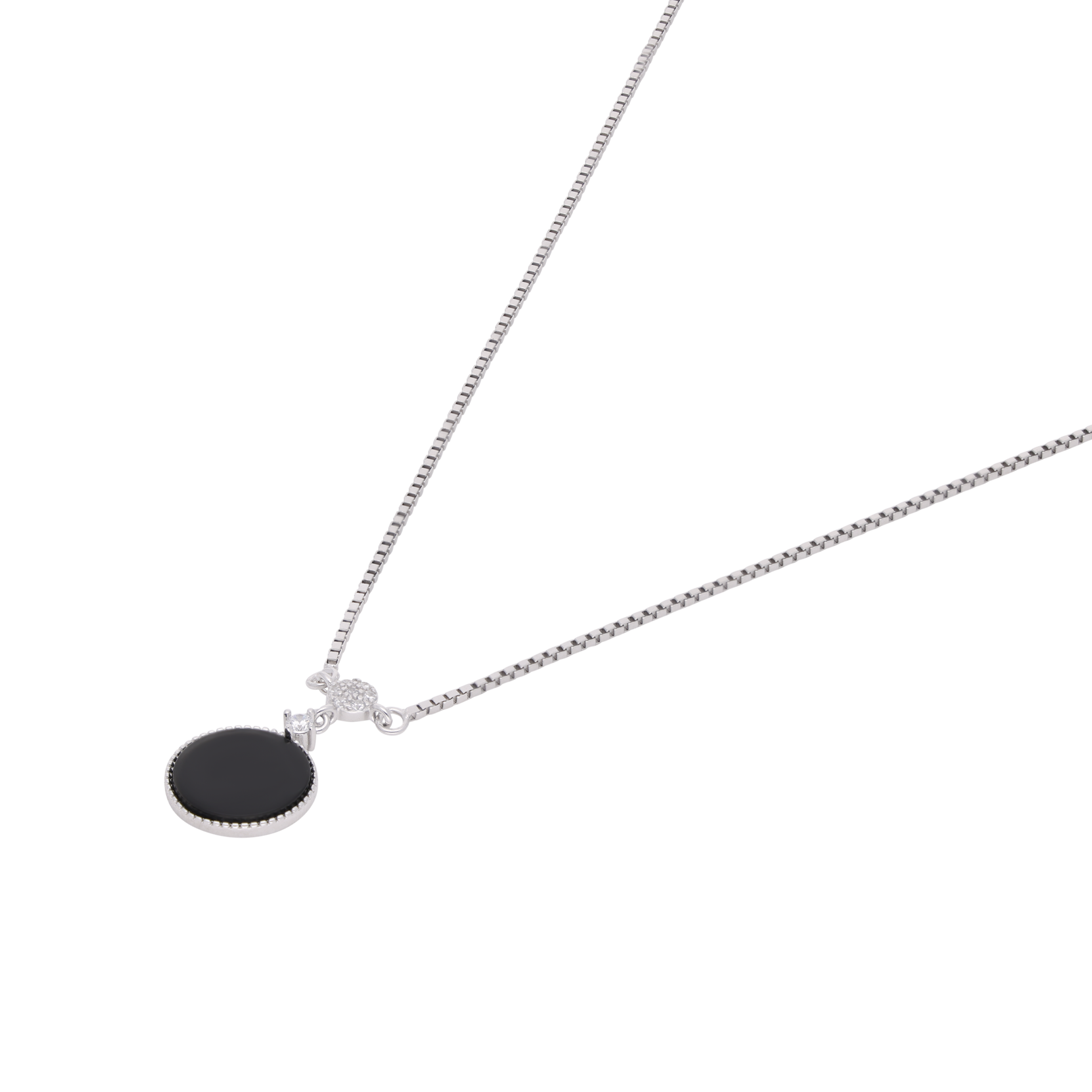 Rose Gold Sterling Silver Black Onyx Pendant Necklace | SKU : 0021174001, 0021174018, 0021174025, 0021174032, 0021174049, 0021174056, 0021174063, 0021174070