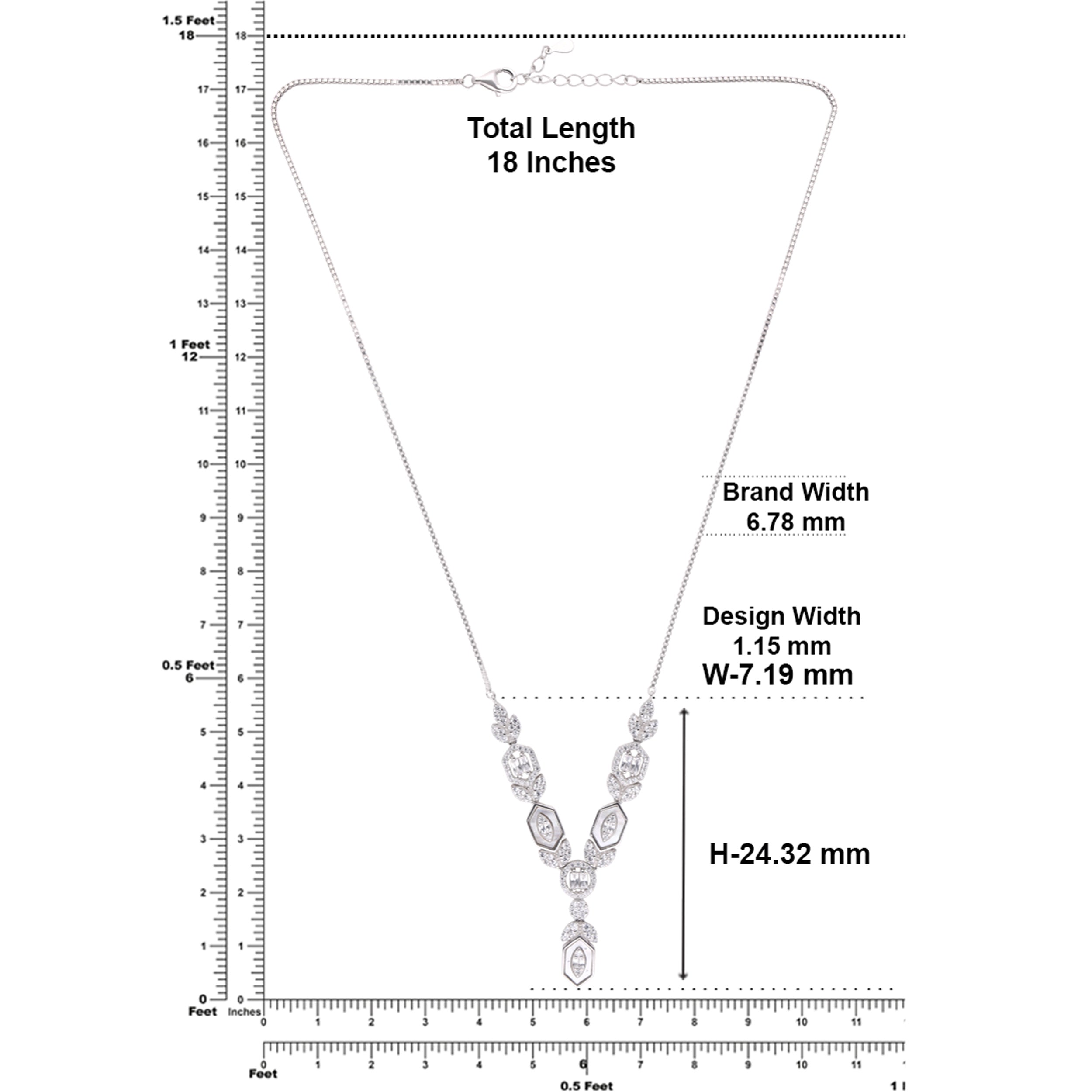 V-Shaped Marquise Pendant Necklace with Sparkling Stones | SKU : 0021188688, 0021188664, 0003525500, 0003526002