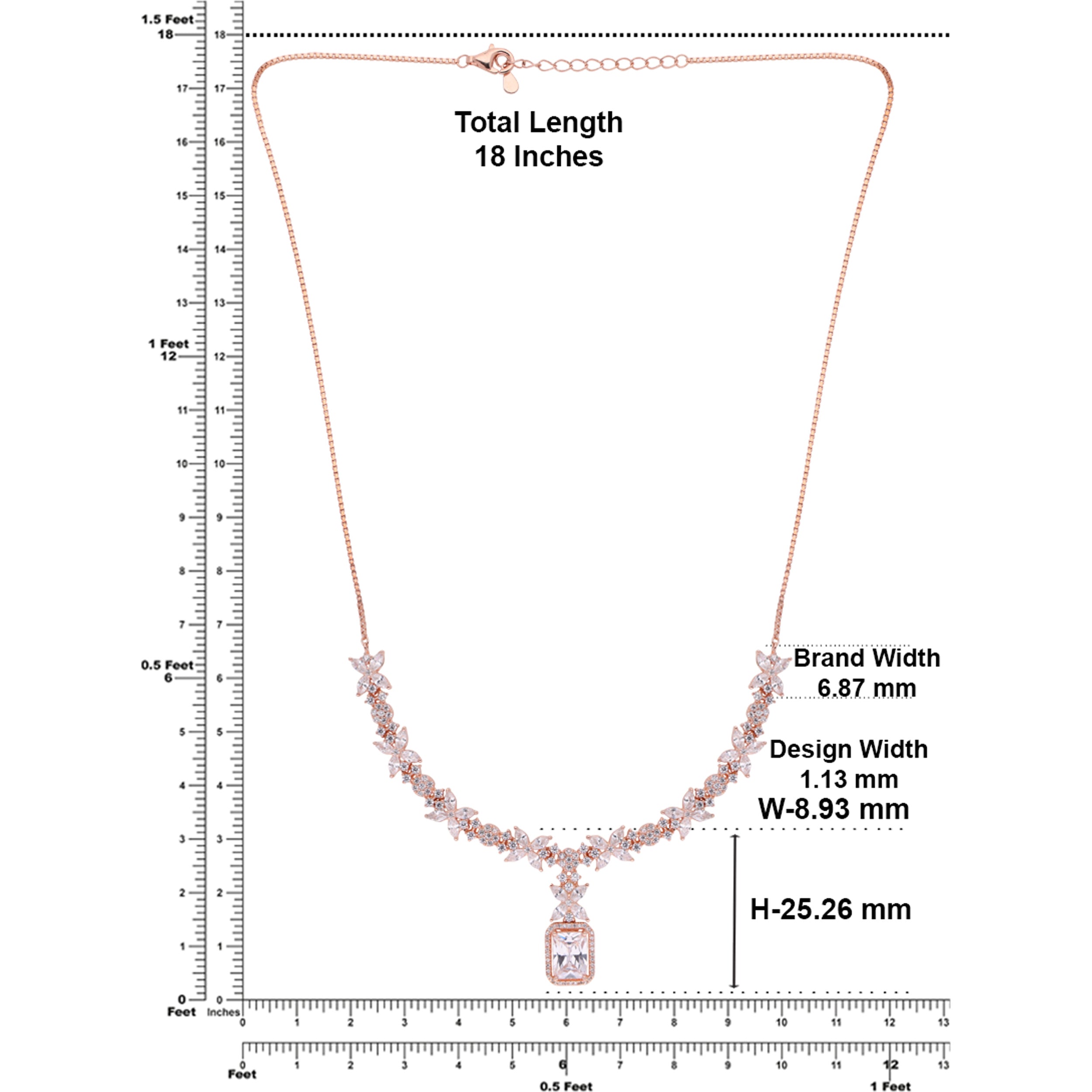 Floral Cluster Necklace with Emerald-Cut Drop Pendant | SKU : 0021188749, 0021188763, 0003525982, 0003525821