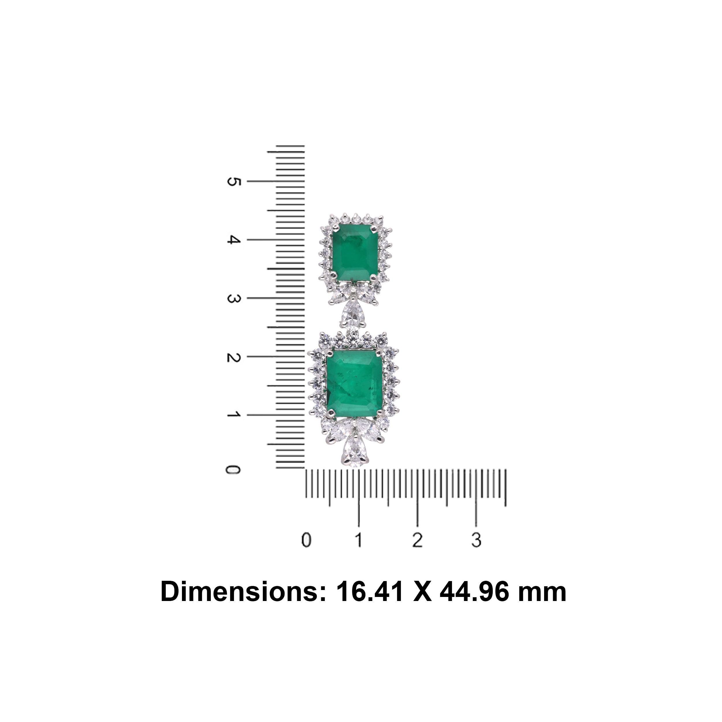 Heirloom Grace Dual Emerald Drop Earrings | SKU : 0021326042