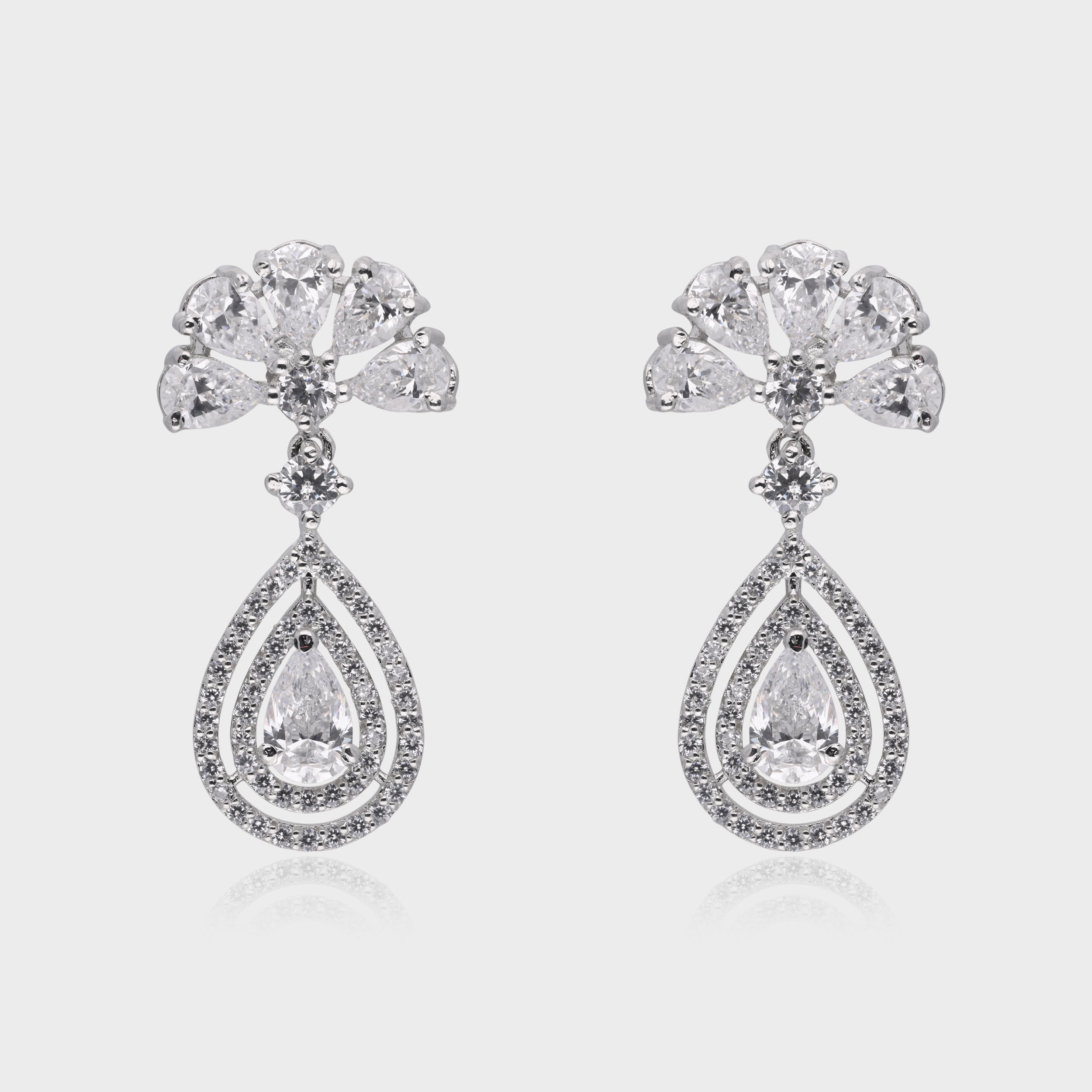 Celestia Teardrop Sparkle Earrings | SKU : 0021326141, 0021326158