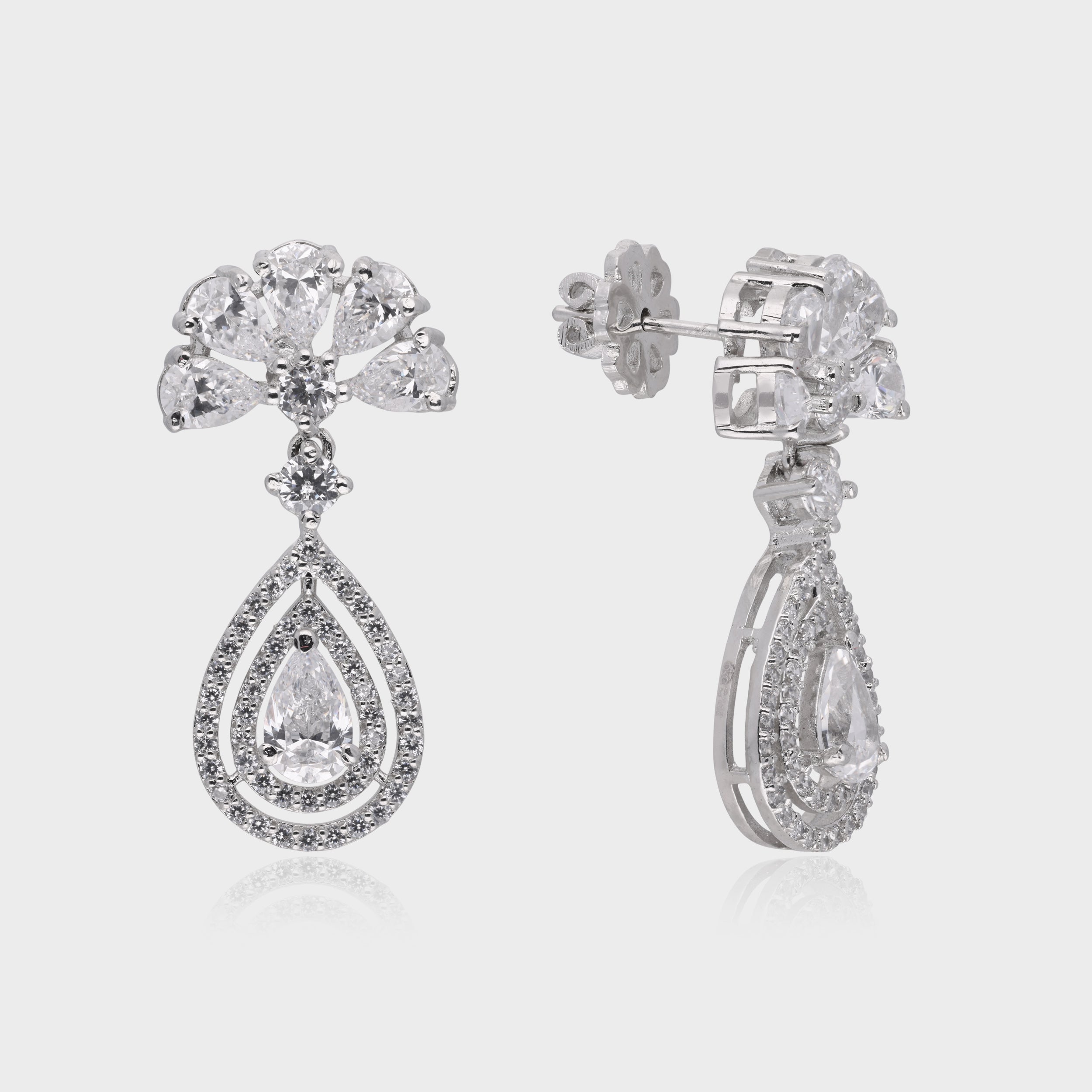 Celestia Teardrop Sparkle Earrings | SKU : 0021326141, 0021326158