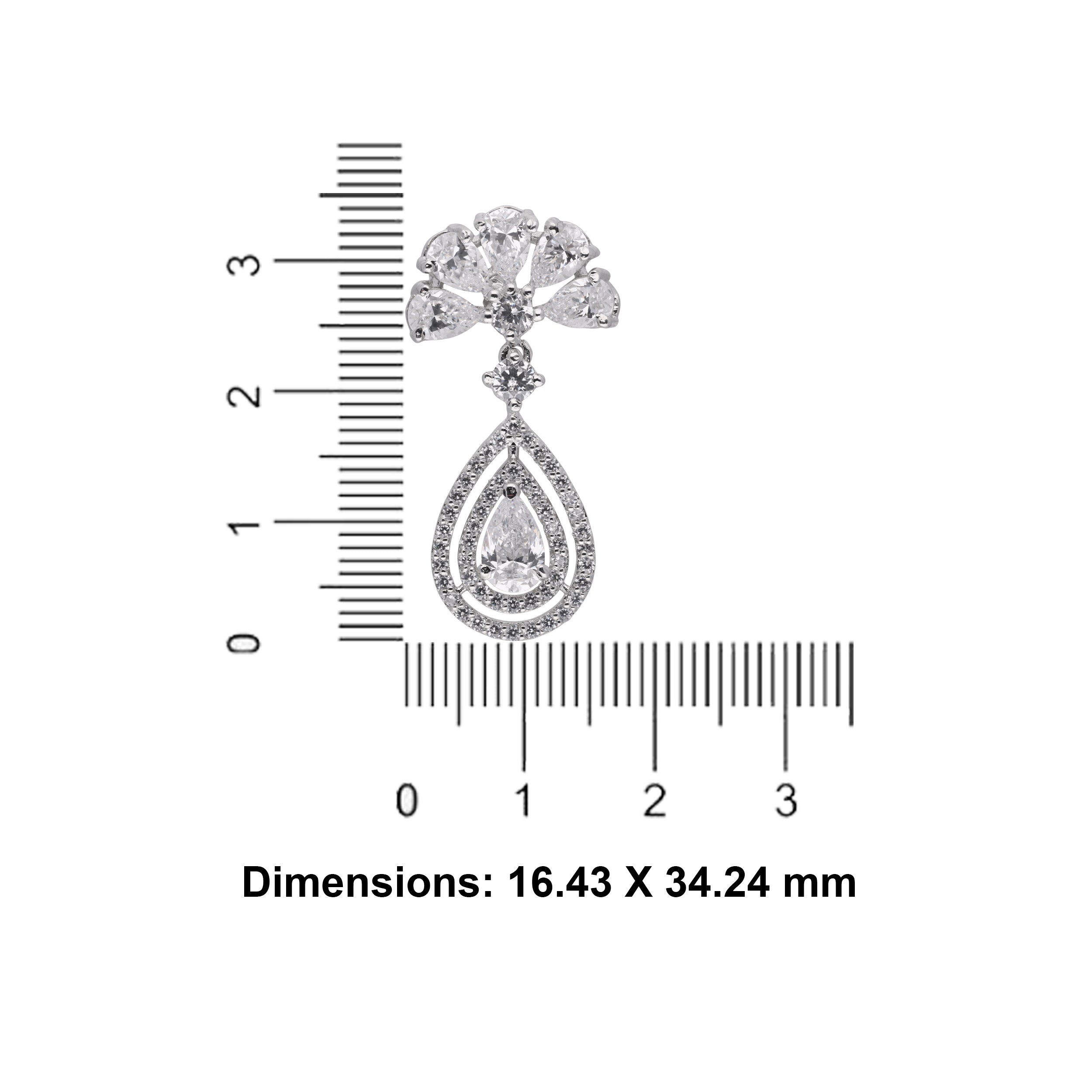 Celestia Teardrop Sparkle Earrings | SKU : 0021326141, 0021326158