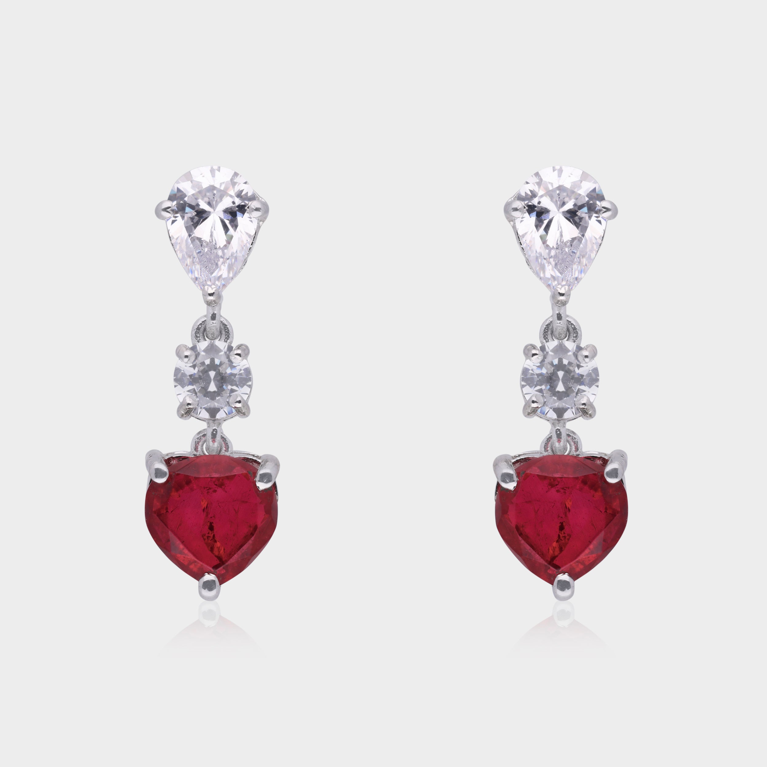 Elegant 925 Sterling Silver Sapphire Drop Earrings | SKU : 0003534755, 0021326394, 0021326400