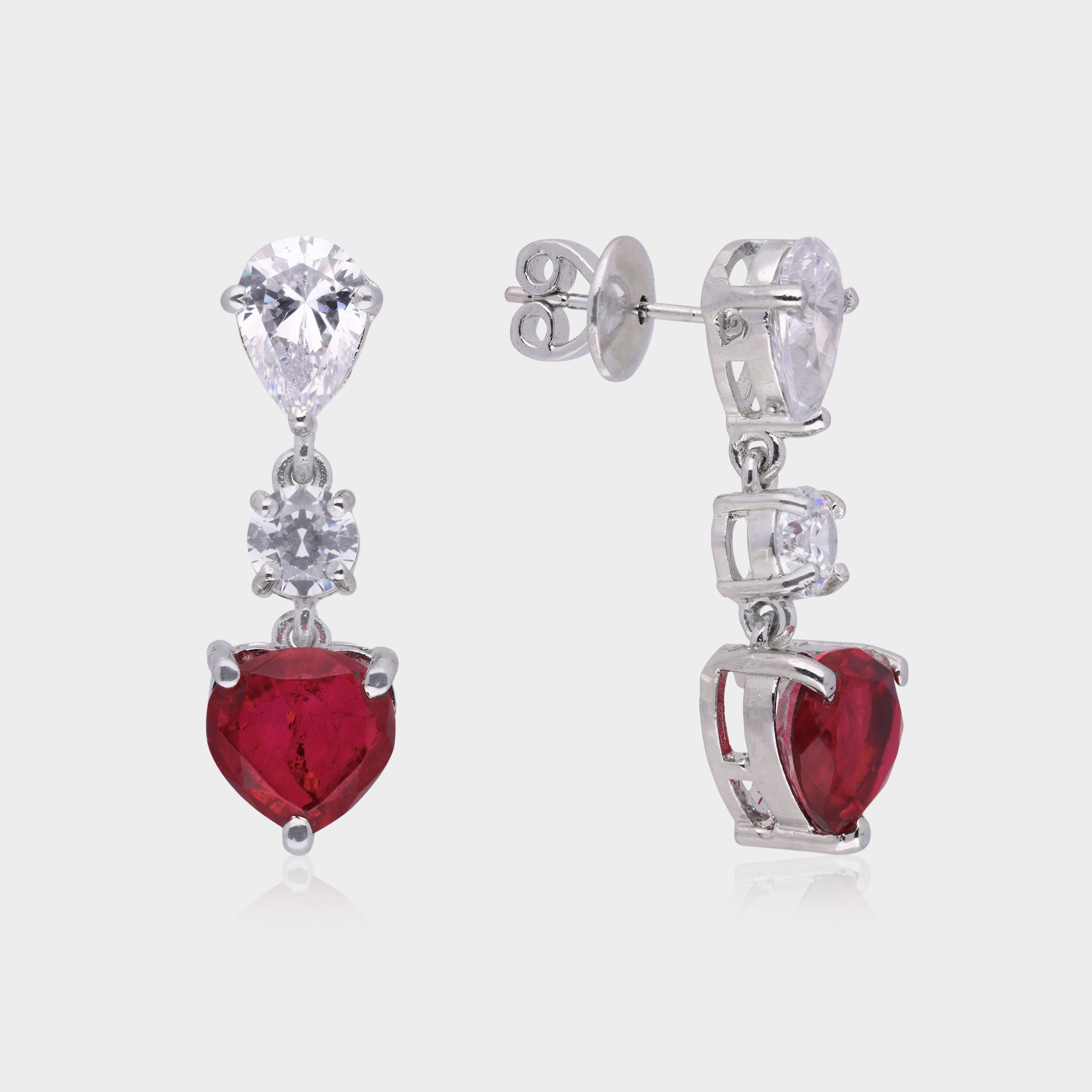 Elegant 925 Sterling Silver Sapphire Drop Earrings | SKU : 0003534755, 0021326394, 0021326400