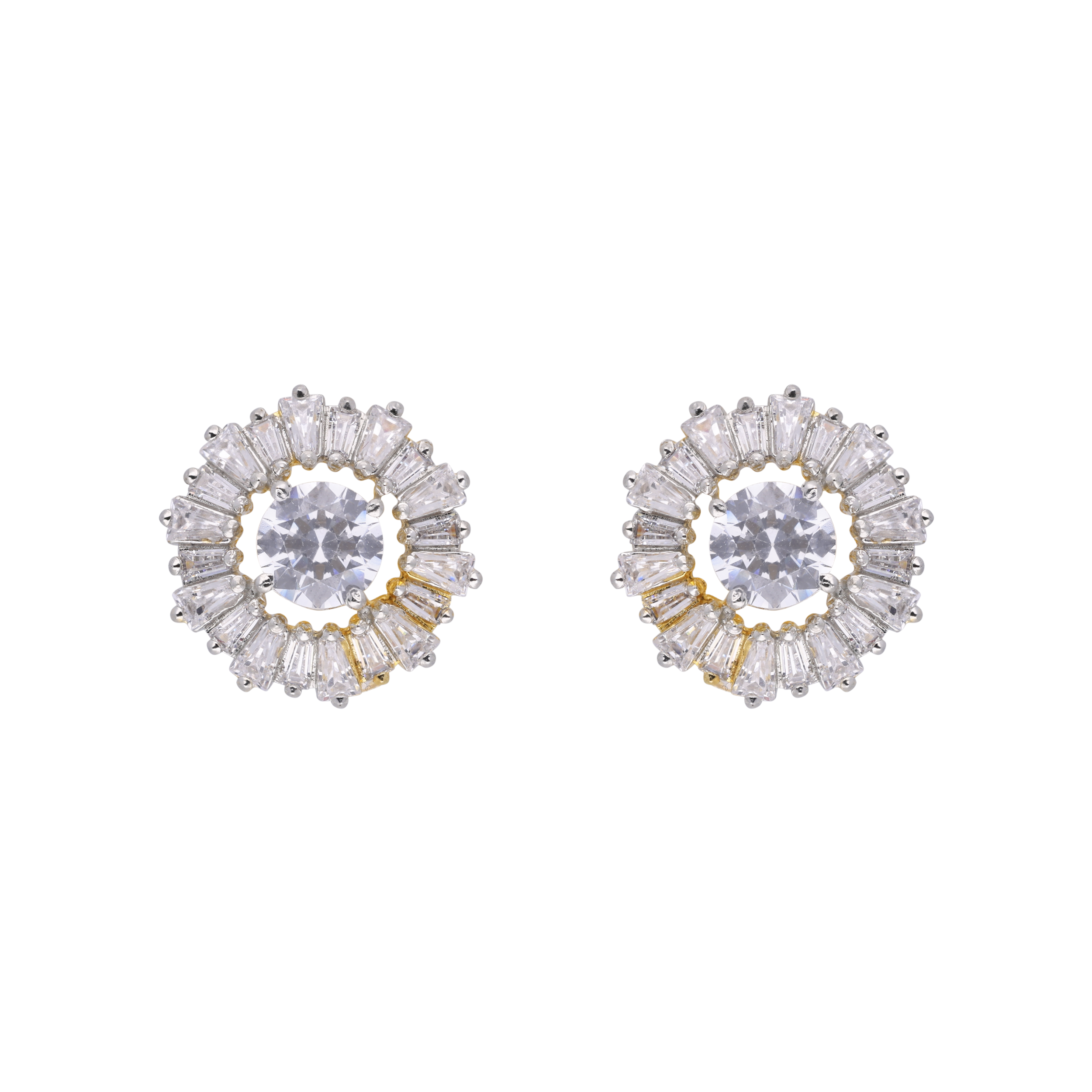 Timeless Golden Radiance Halo Stud Earrings | SKU: 0021327629