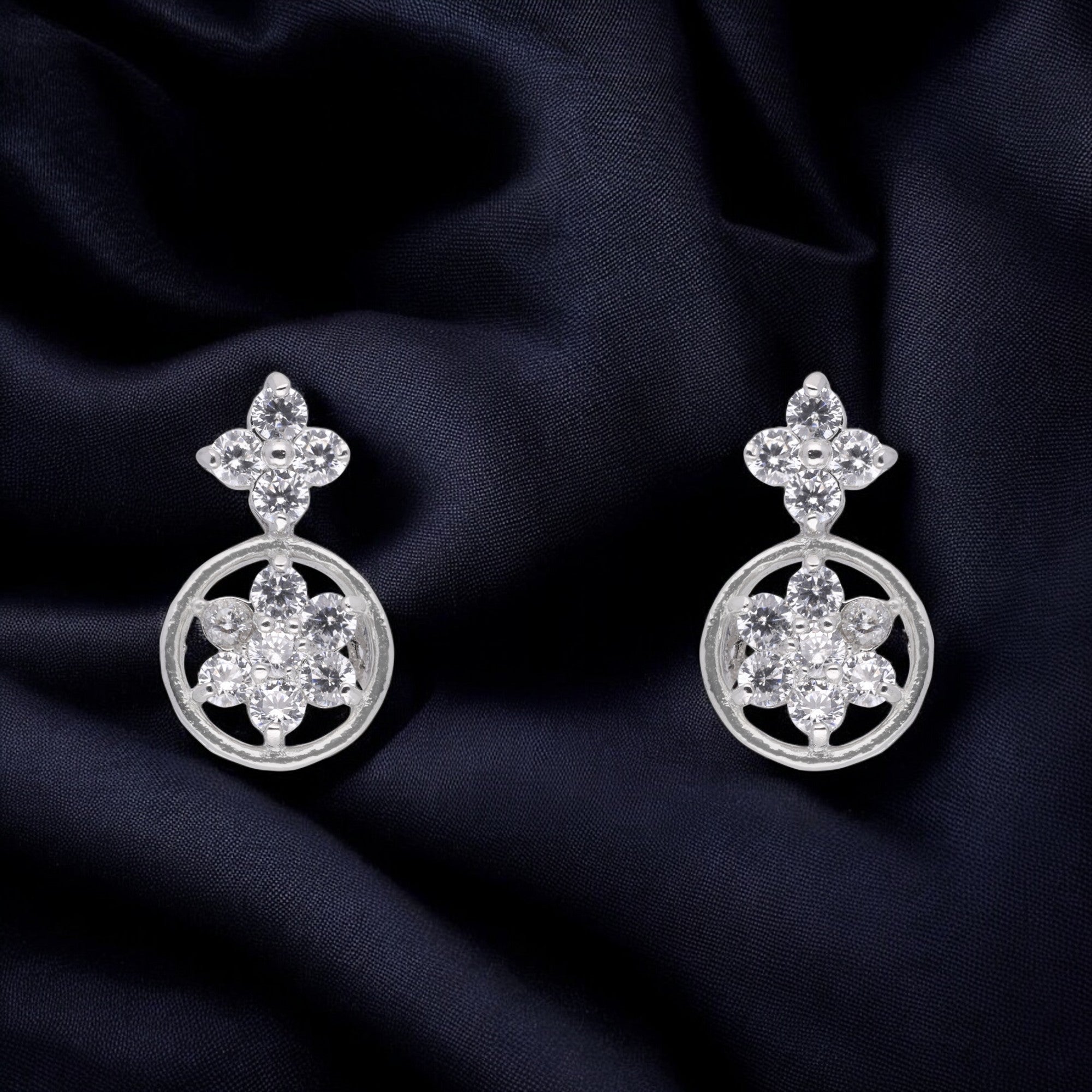 Timeless Floral Drop Earrings – Elegant & Radiant | SKU: 0021327681